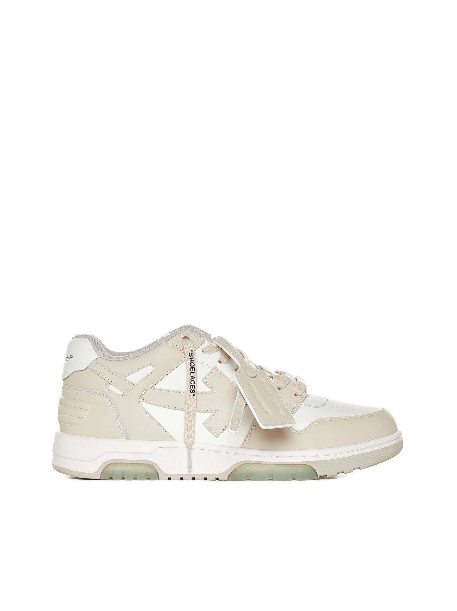Off-white White Out Of Office Sneakers In Beige