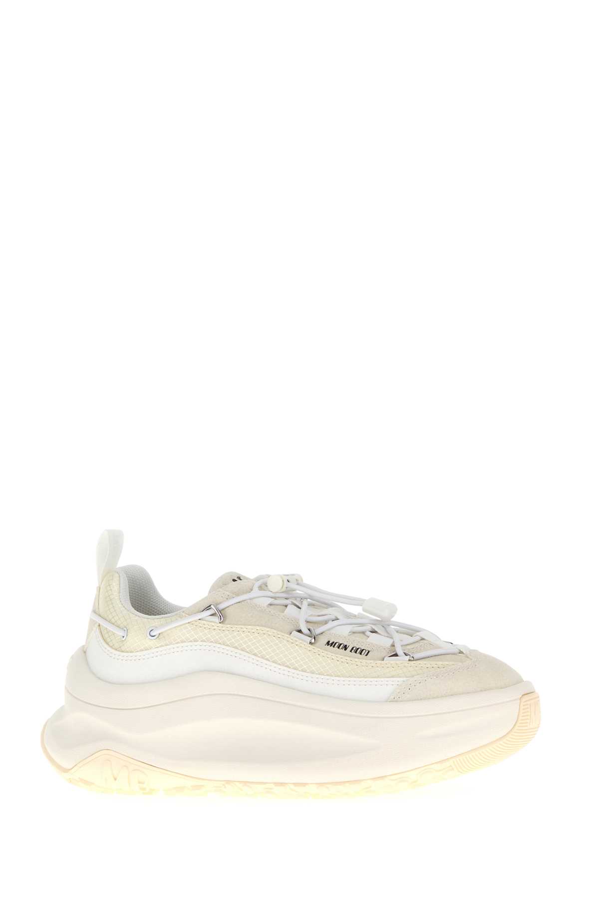 Moon Boot White Fabric Moon247 Sneakers In White