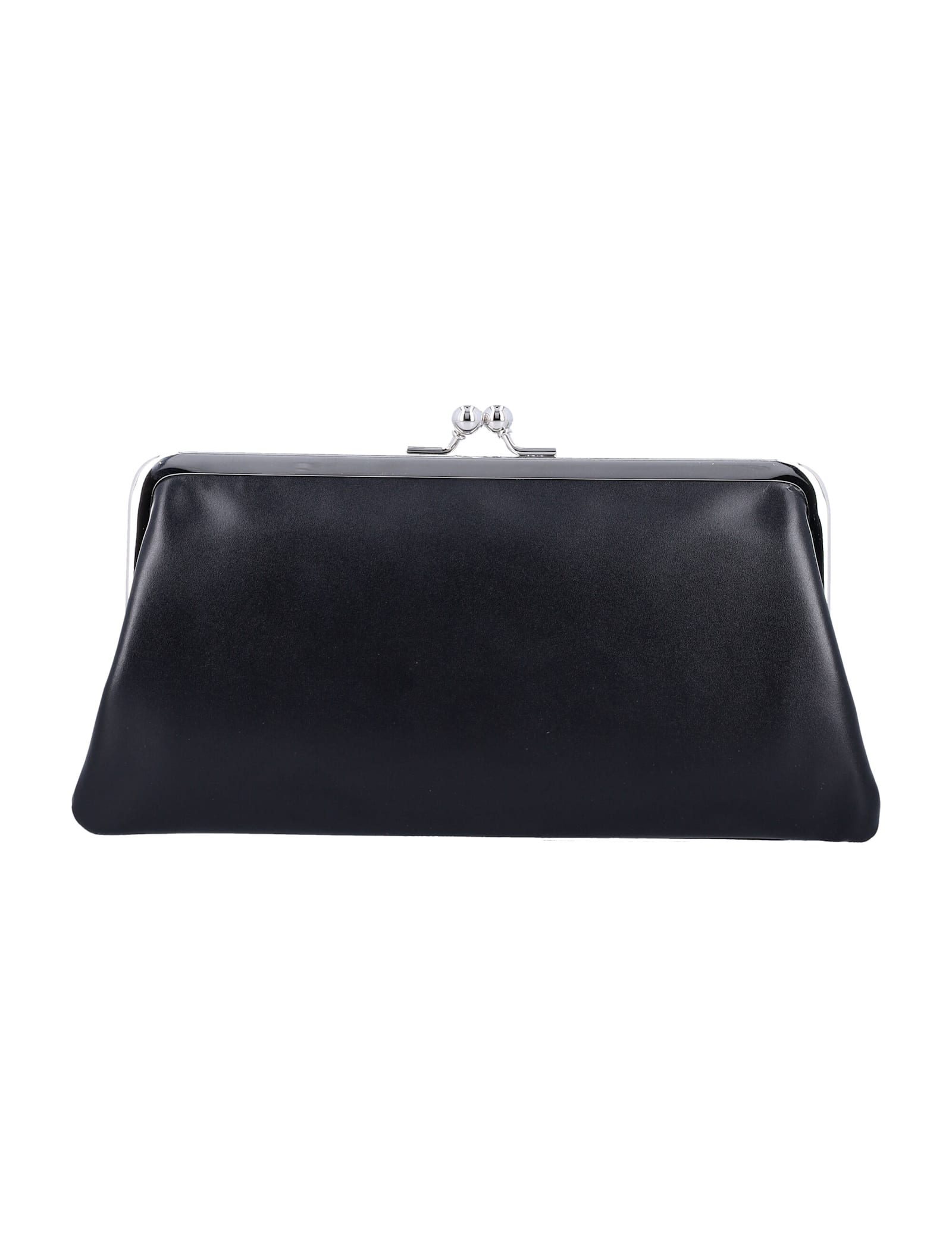 Comme Des Garçons Kiss-clasp Purse In Black