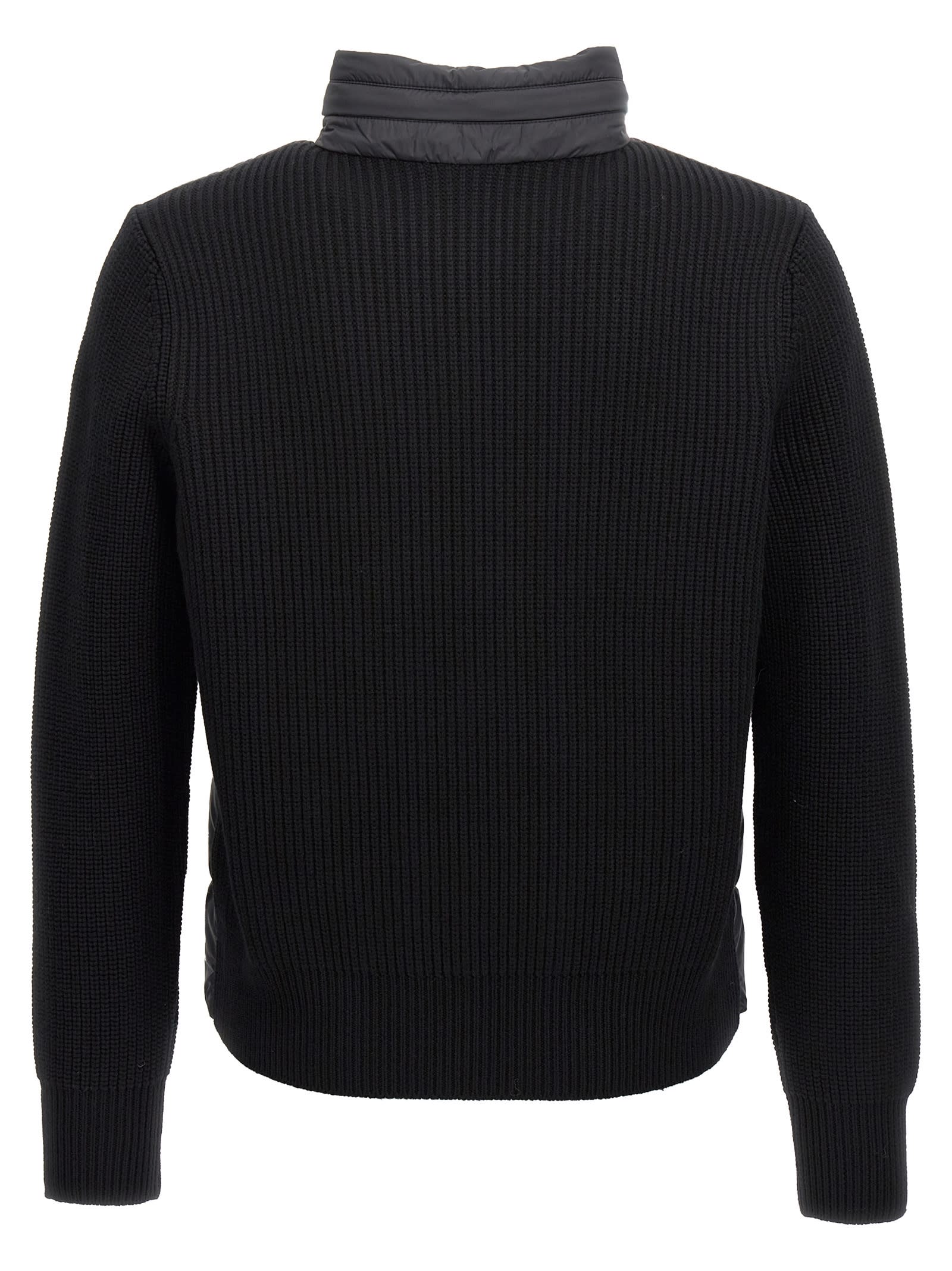 Shop Moncler Tricot Cardigan In Black