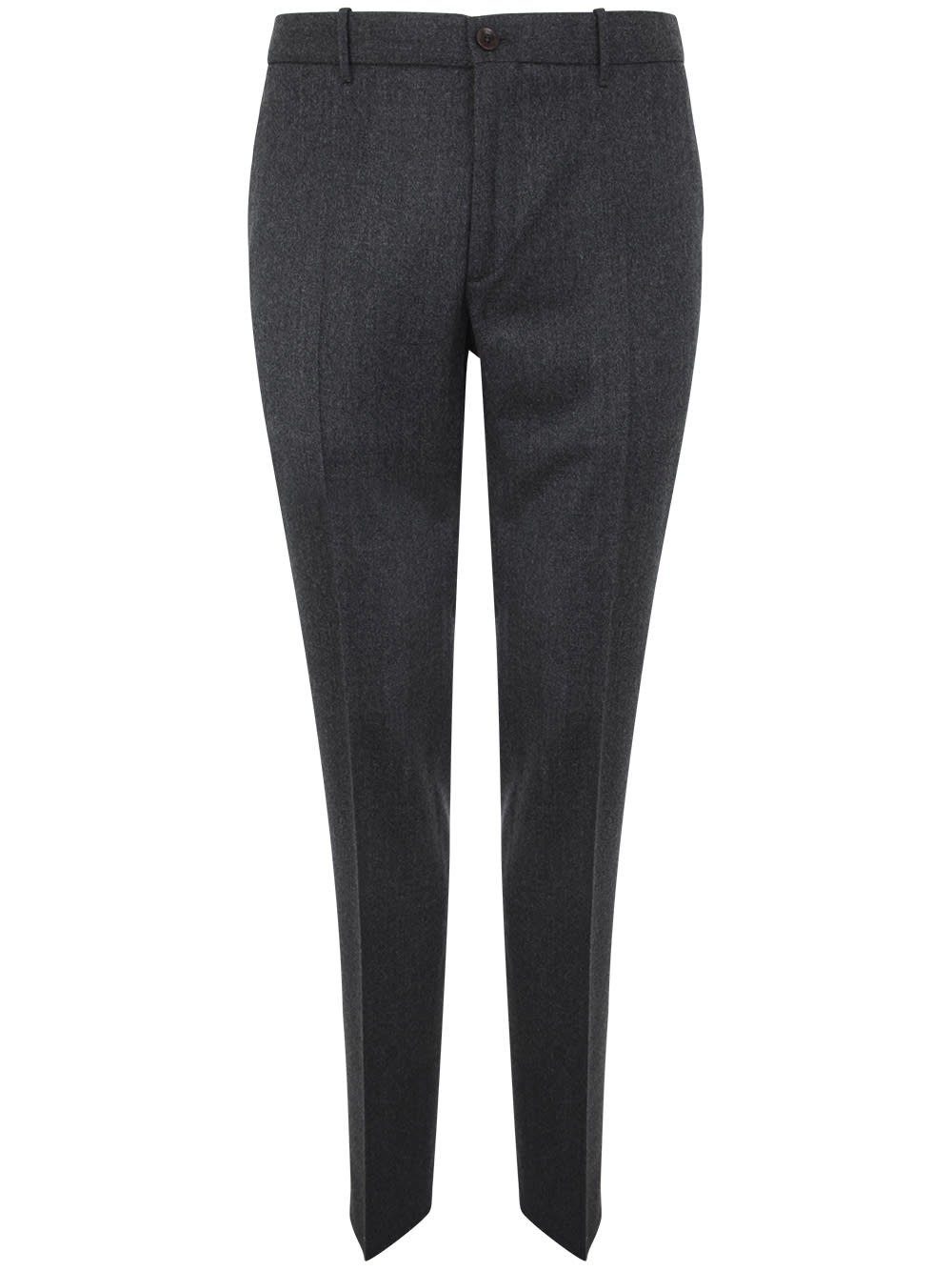 Shop Incotex Smart Flannel Trousers In Medium Grey