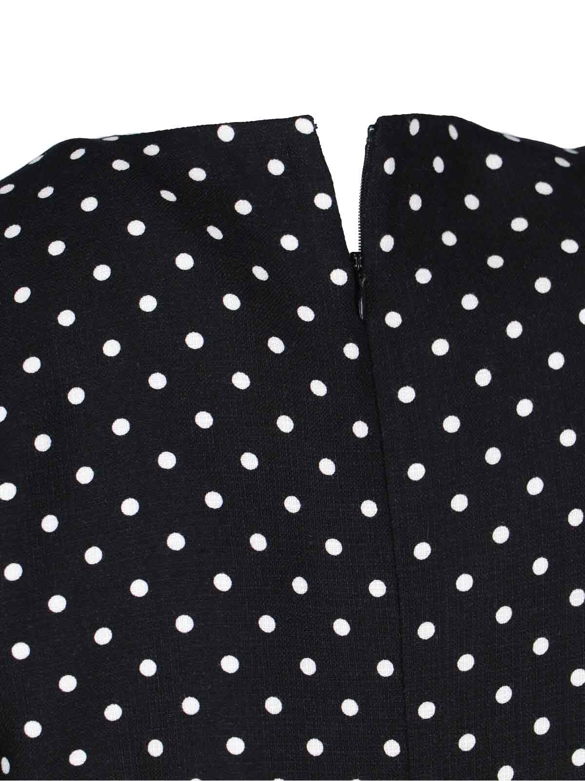 Valentino Mini Dress With Polka Dot Print And Bow Detail