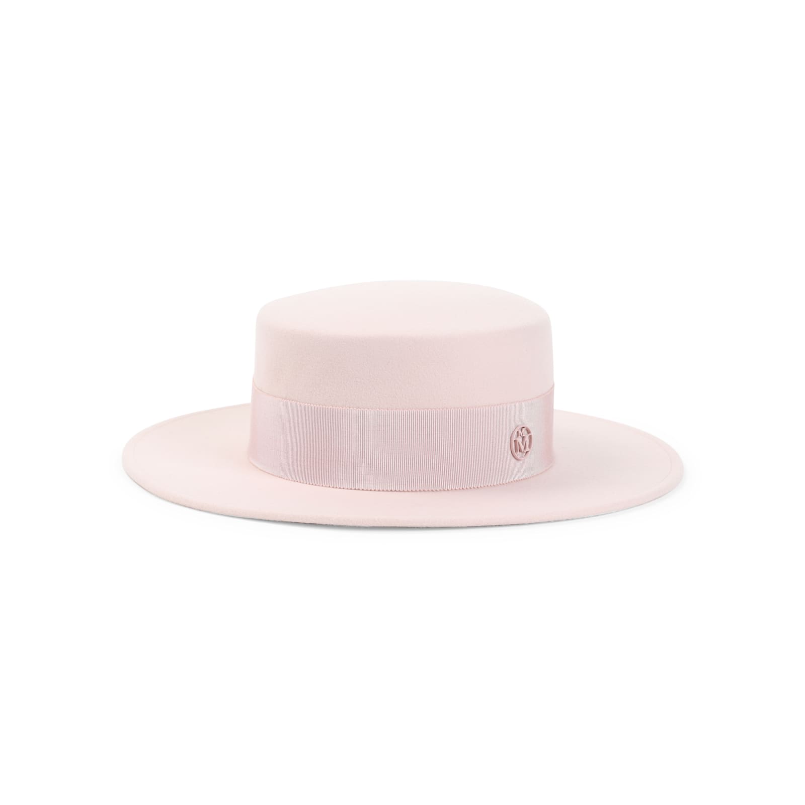 Maison Michel Logo-plaque Hat In Pink