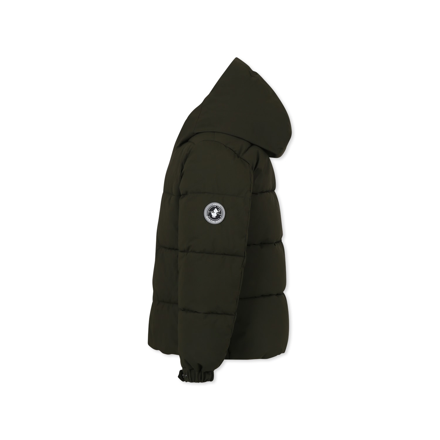 Save The Duck Green Down Jacket For Boy With Logo In Green