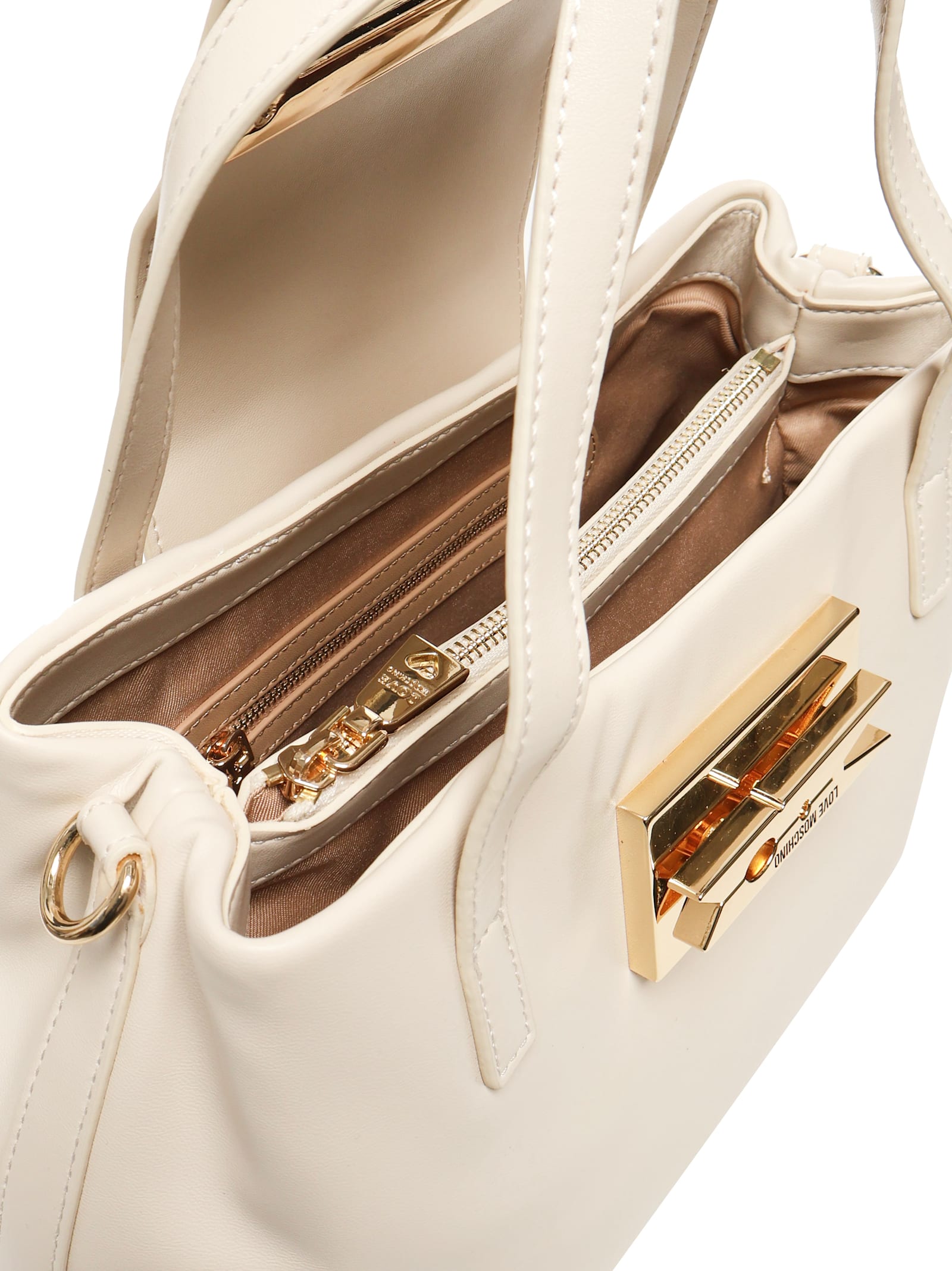 Love Moschino Cross Body Bag In Ivory