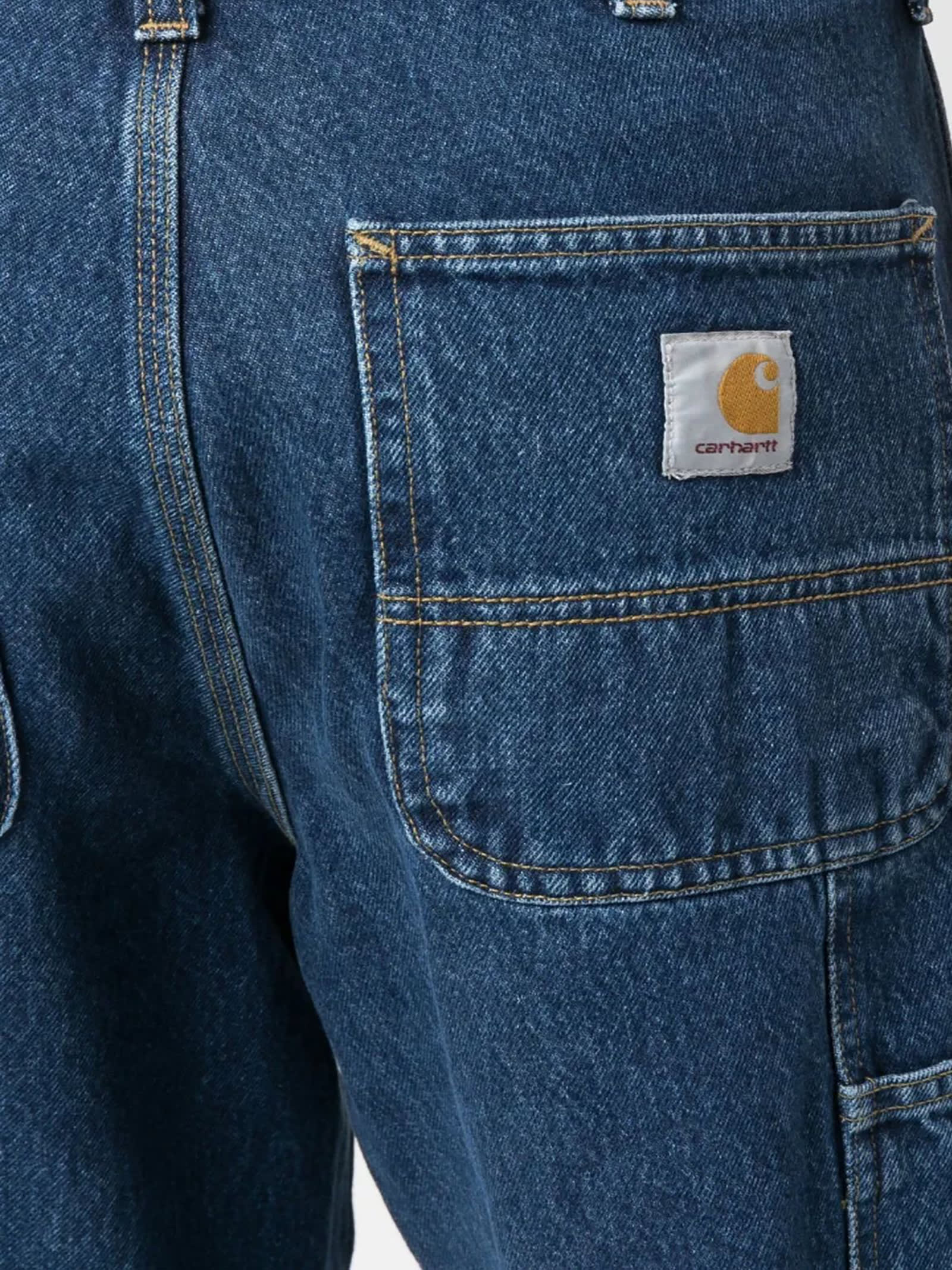 Shop Carhartt Blue Cotton Denim Jeans