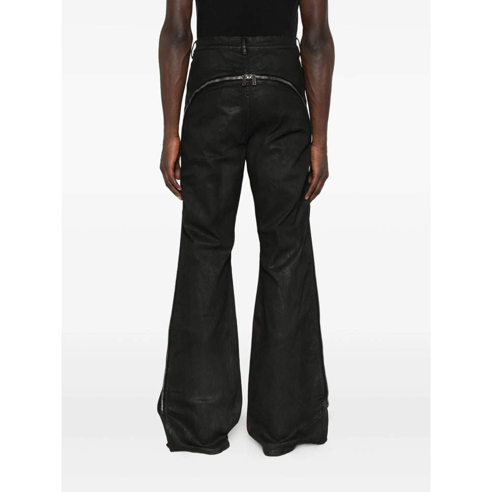 Drkshdw Bolan Banana Black Wax Denim Pants In Black