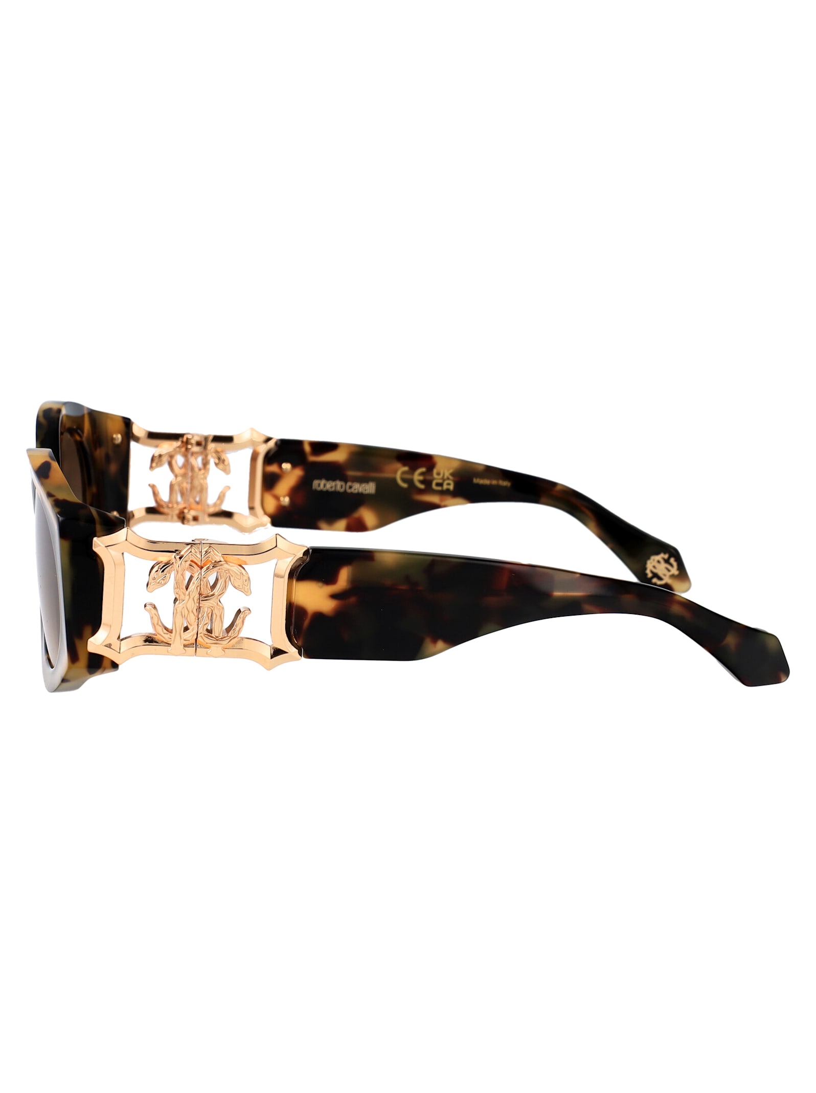 Roberto Cavalli Src064 Sunglasses In Havana Vintage Lucida