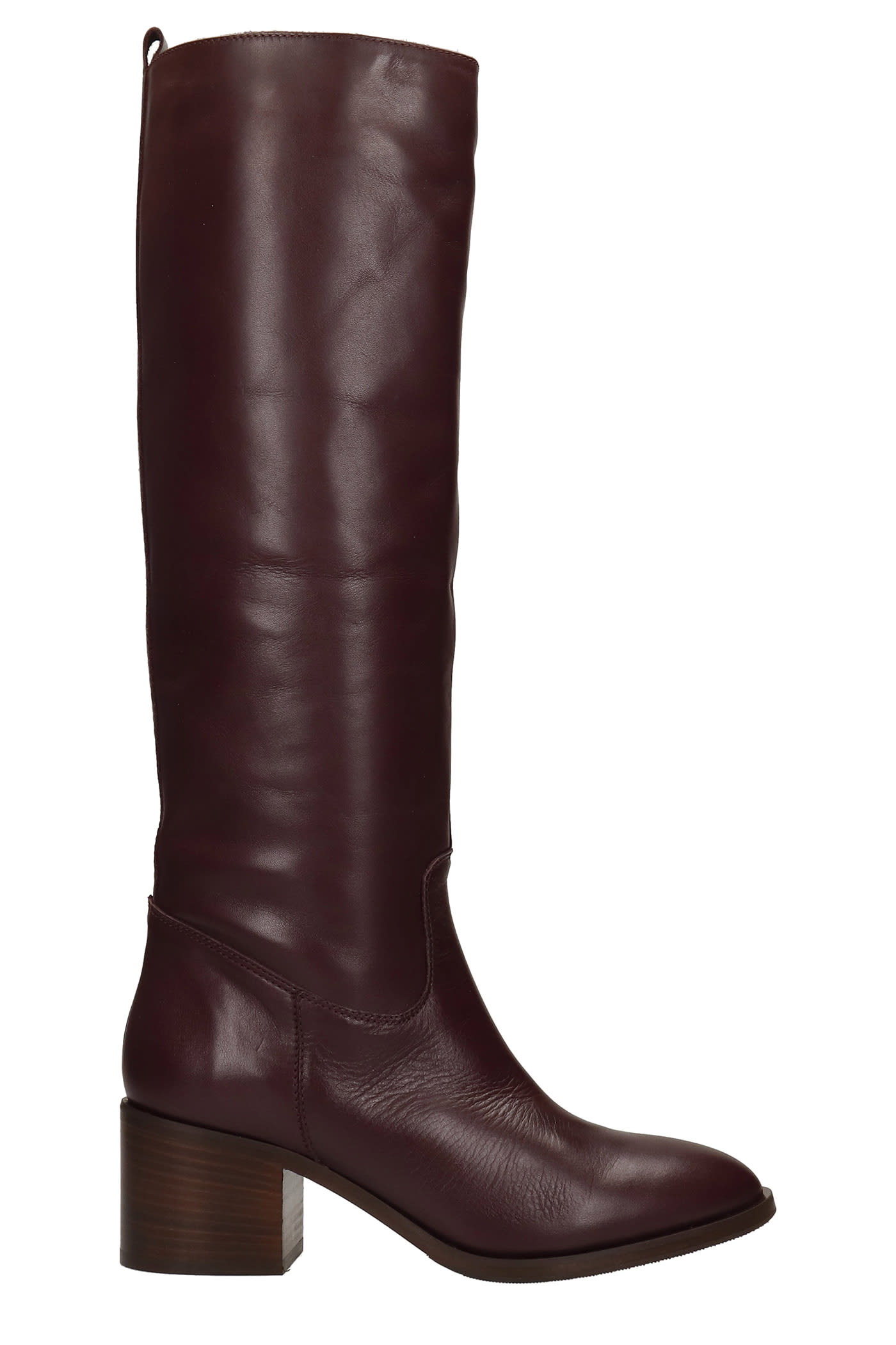 Fabio Rusconi High Heels Boots In Bordeaux Leather