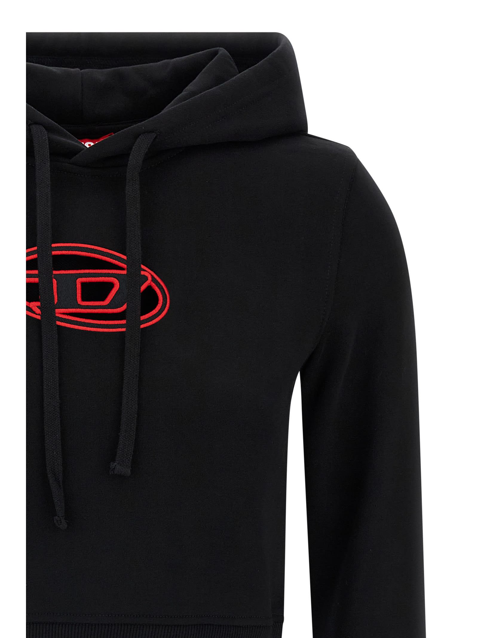 Diesel 'slimmy Hood' Sweatshirt In Black