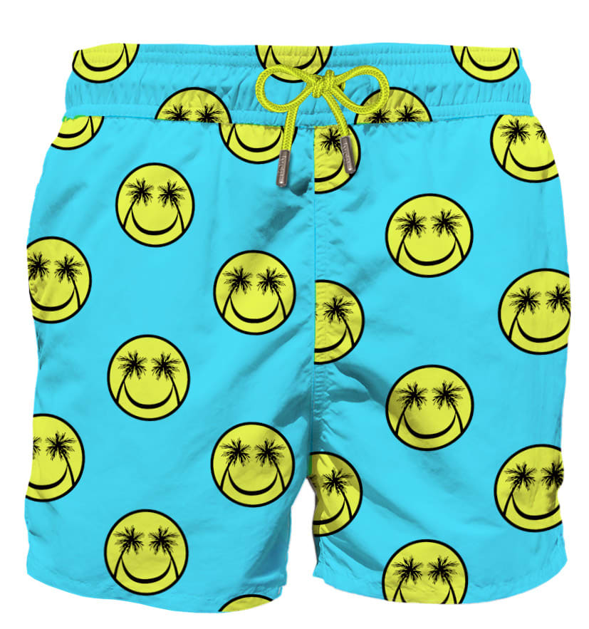 MC2 Saint Barth Palm Smile Mid-length Swim Shorts
