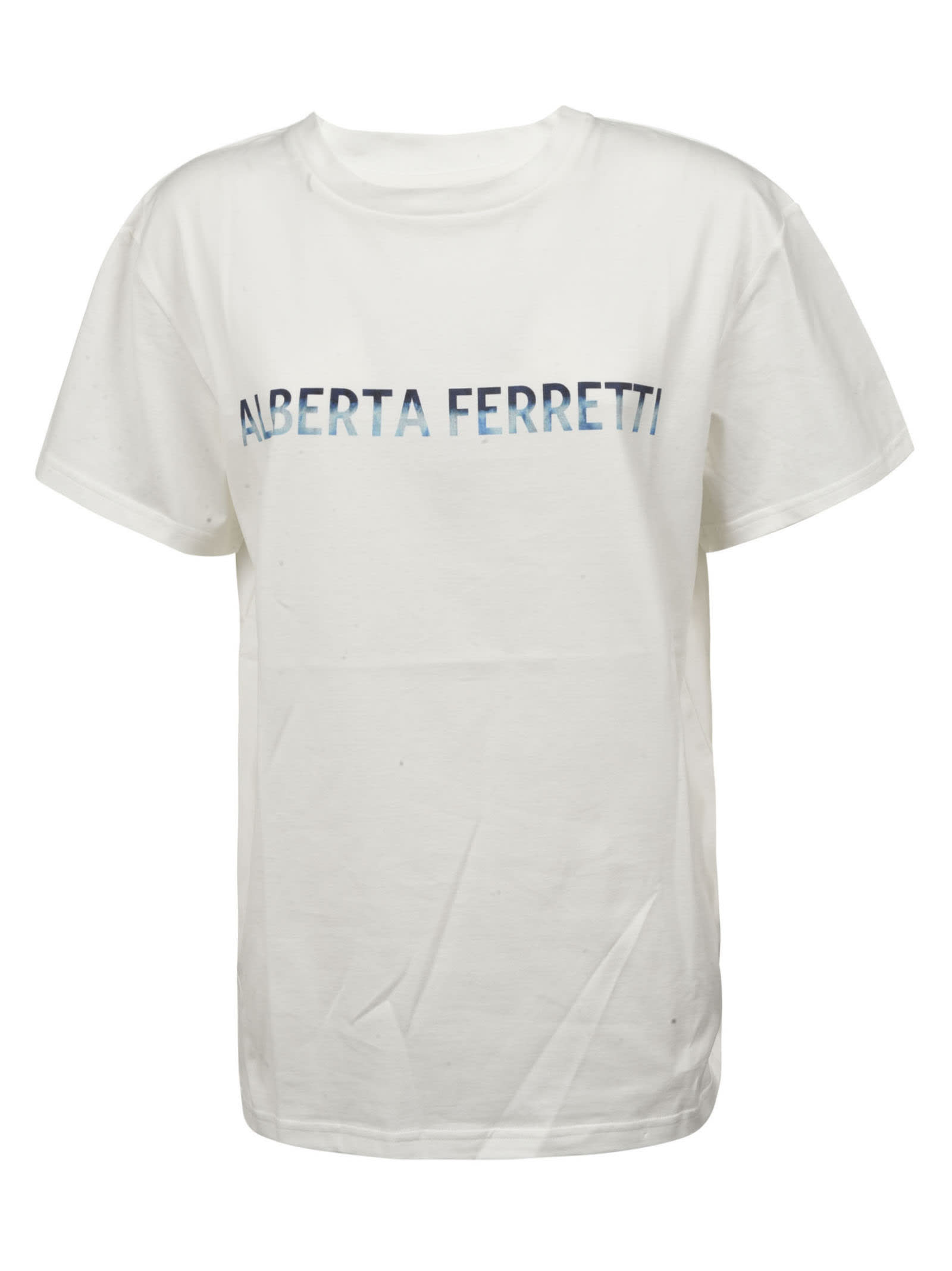 Alberta Ferretti T-shirts REGULAR FIT LOGO T-SHIRT
