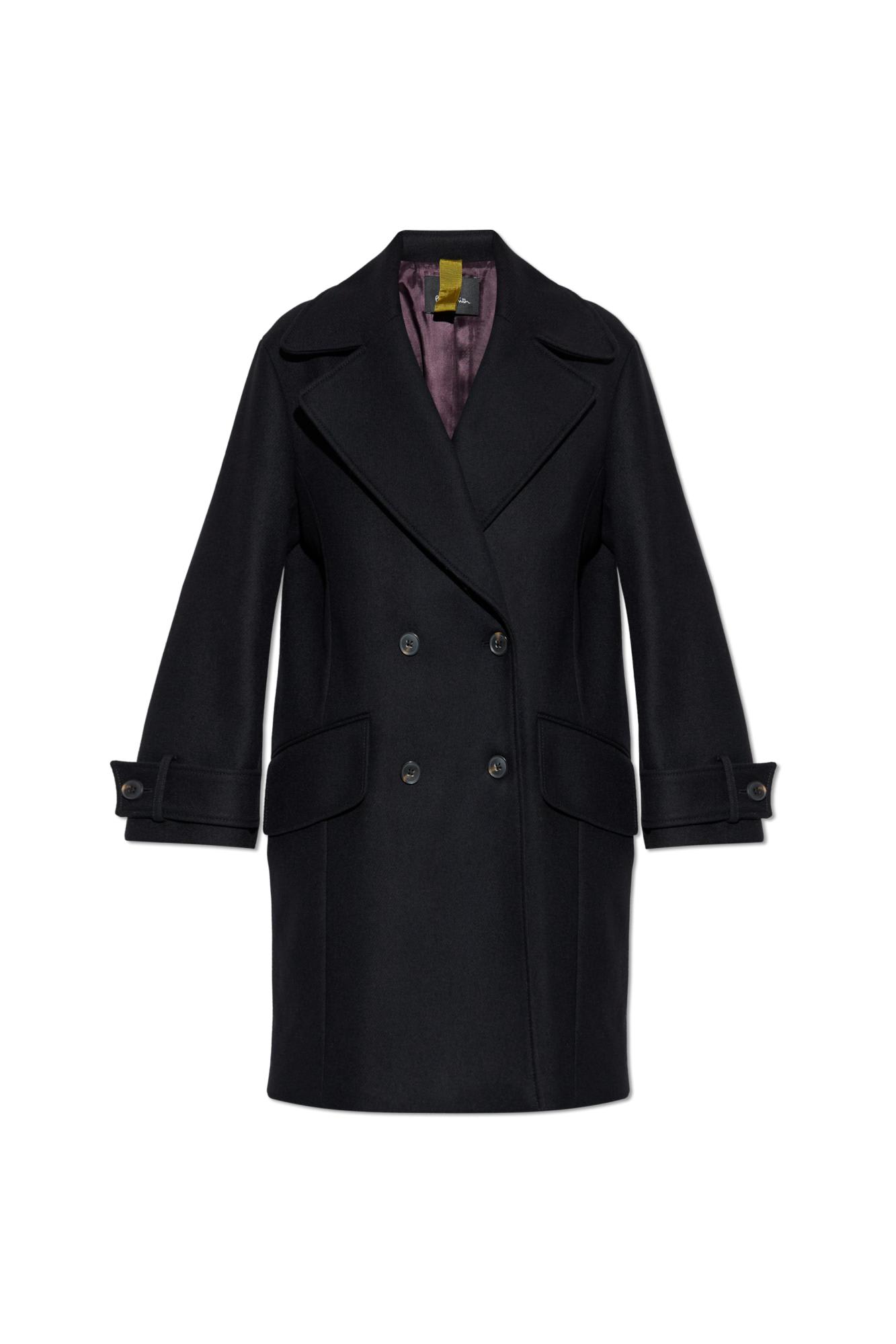 Paul Smith Double-breasted Coat In Black