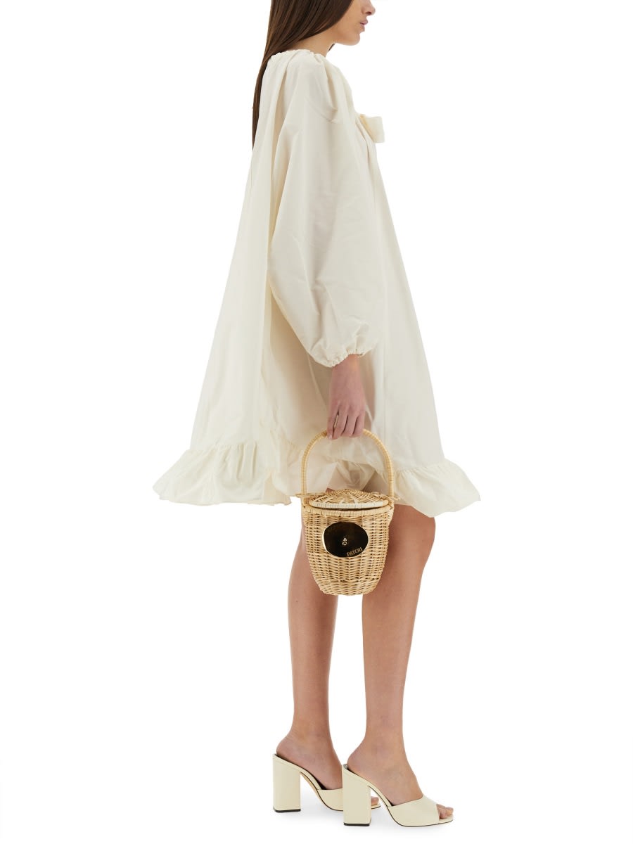 Patou Women's Ruffle Hem Dress In Ivory
