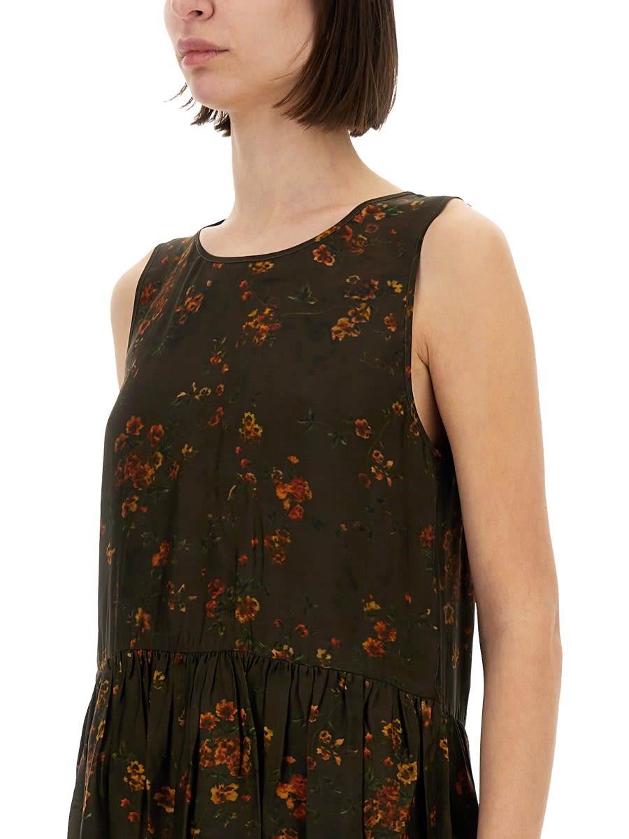 Uma Wang Ardal Dress Woman Tobacco In Green