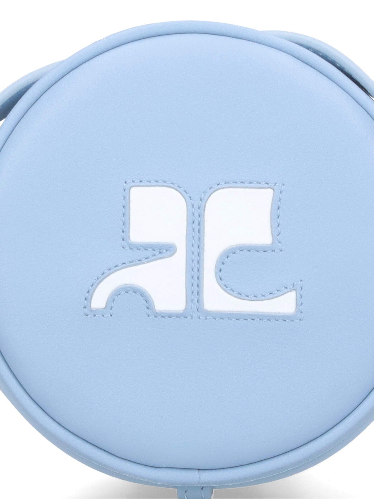 Courrèges Reedition Circle Leather Bag In Blue