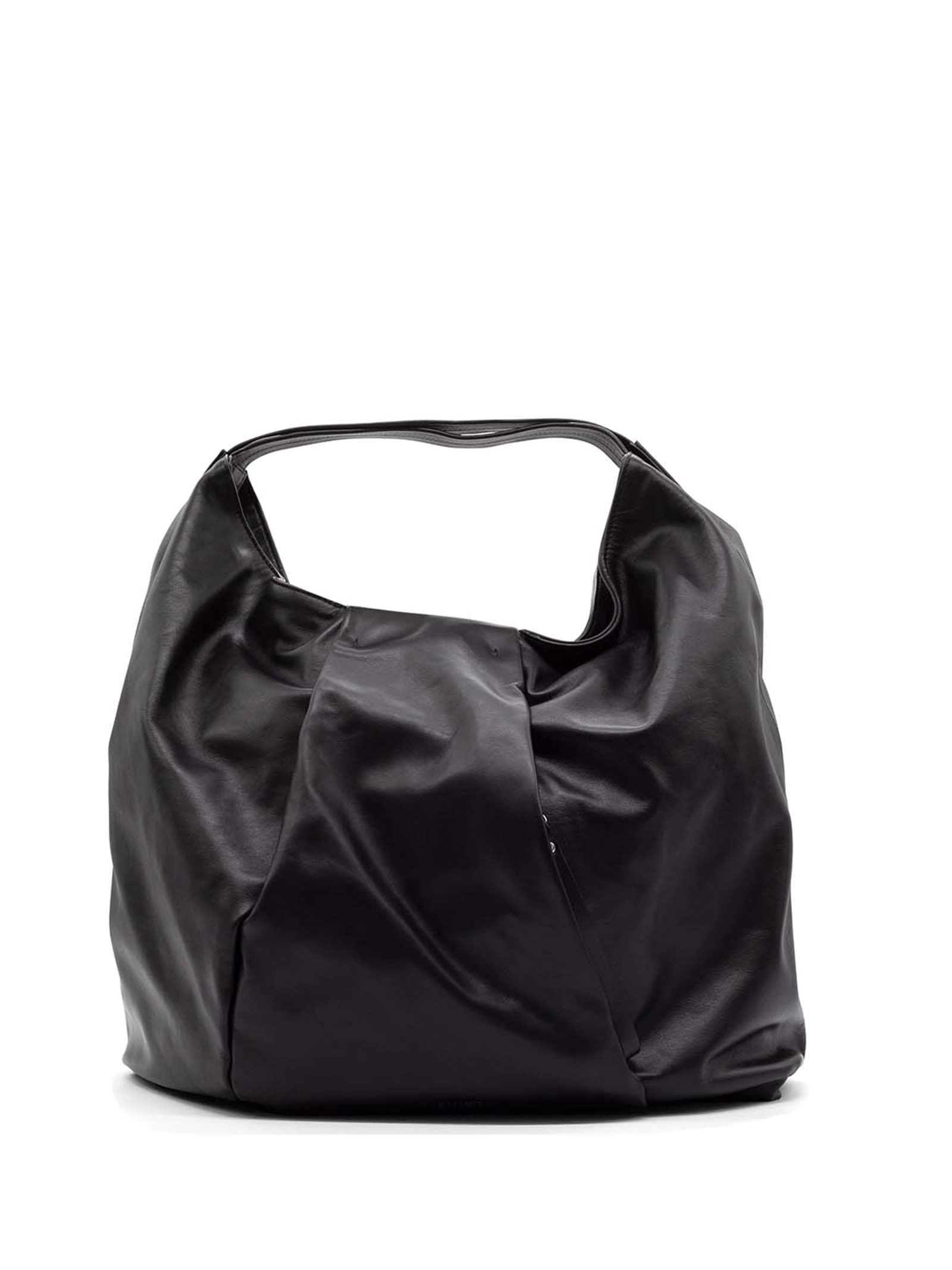 Vic Matié Black Leather Shoulder Bag