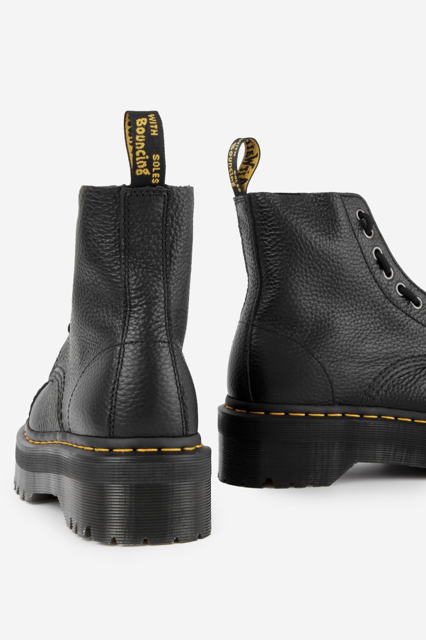 Shop Dr. Martens' Sinclair Milled Nappa Combat Boots In Black