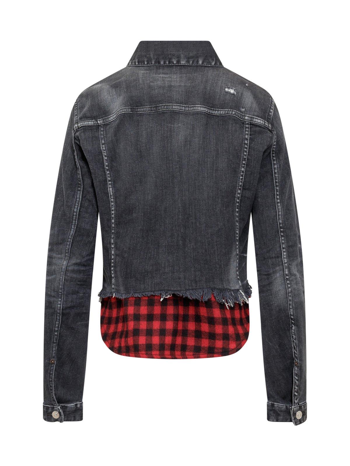 Shop Dsquared2 Panelled Button-up Jacket In Black