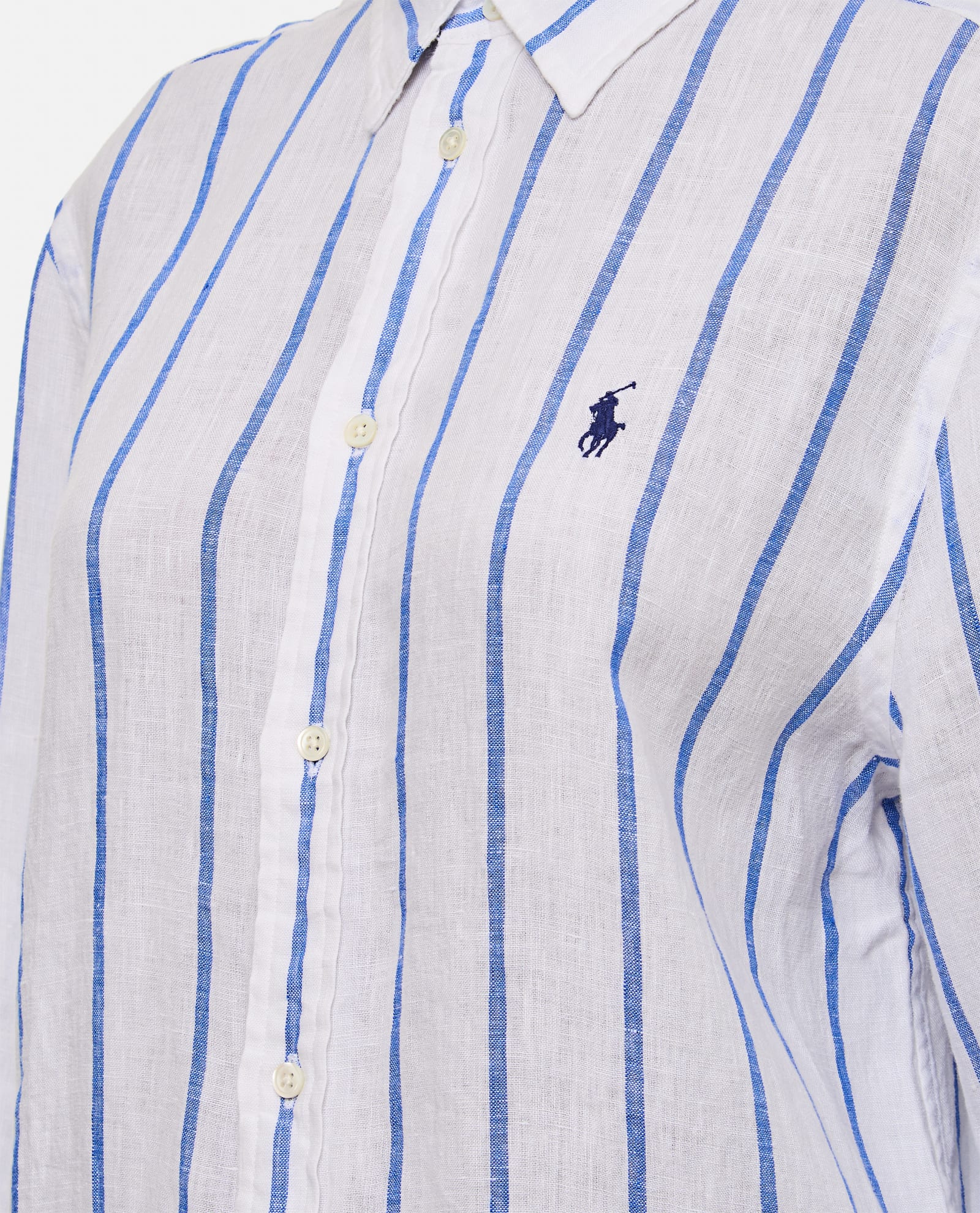 Shop Polo Ralph Lauren Logo Embroidered Relaxed Fit Stripe Shirt