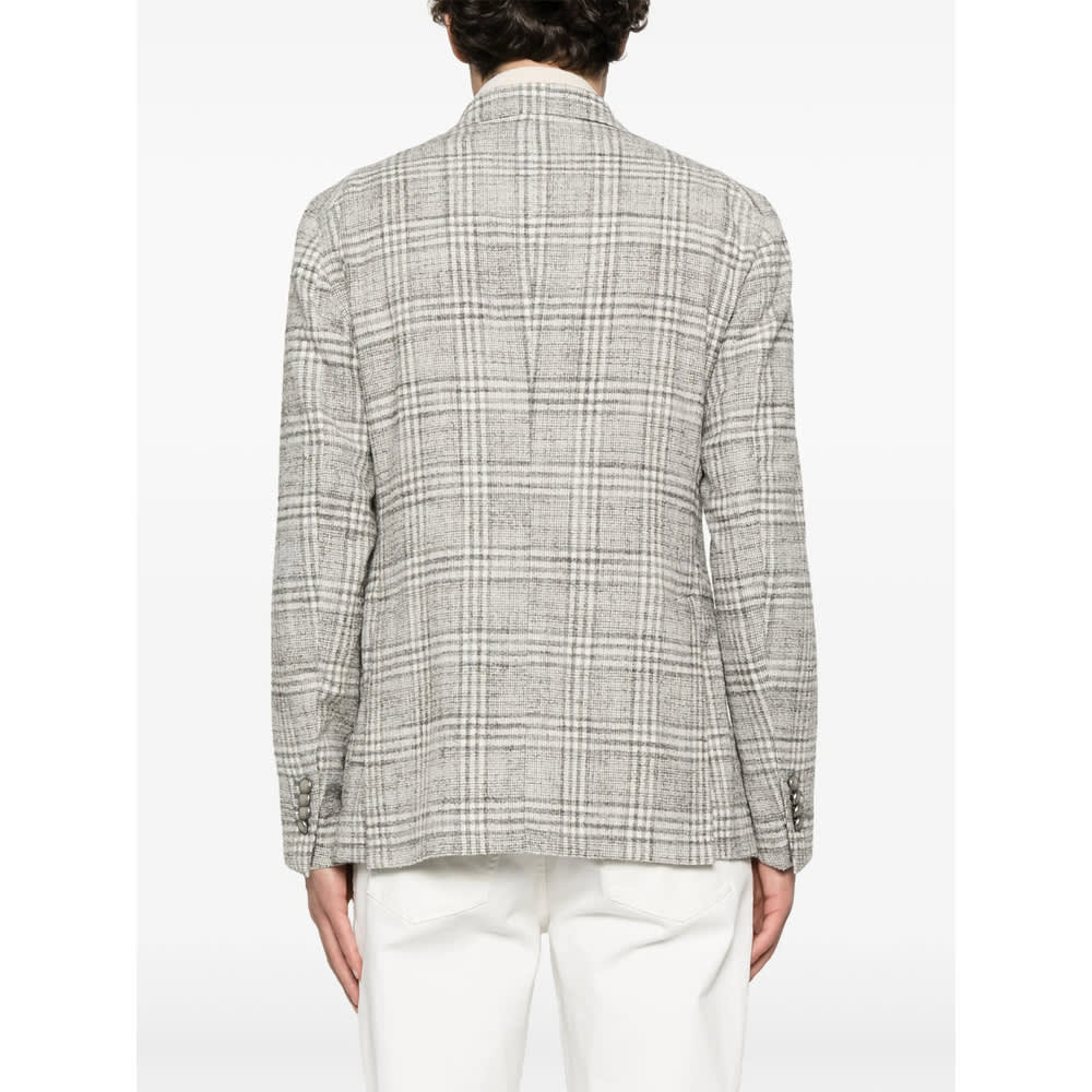 Tagliatore Fabric Jackets In Gray