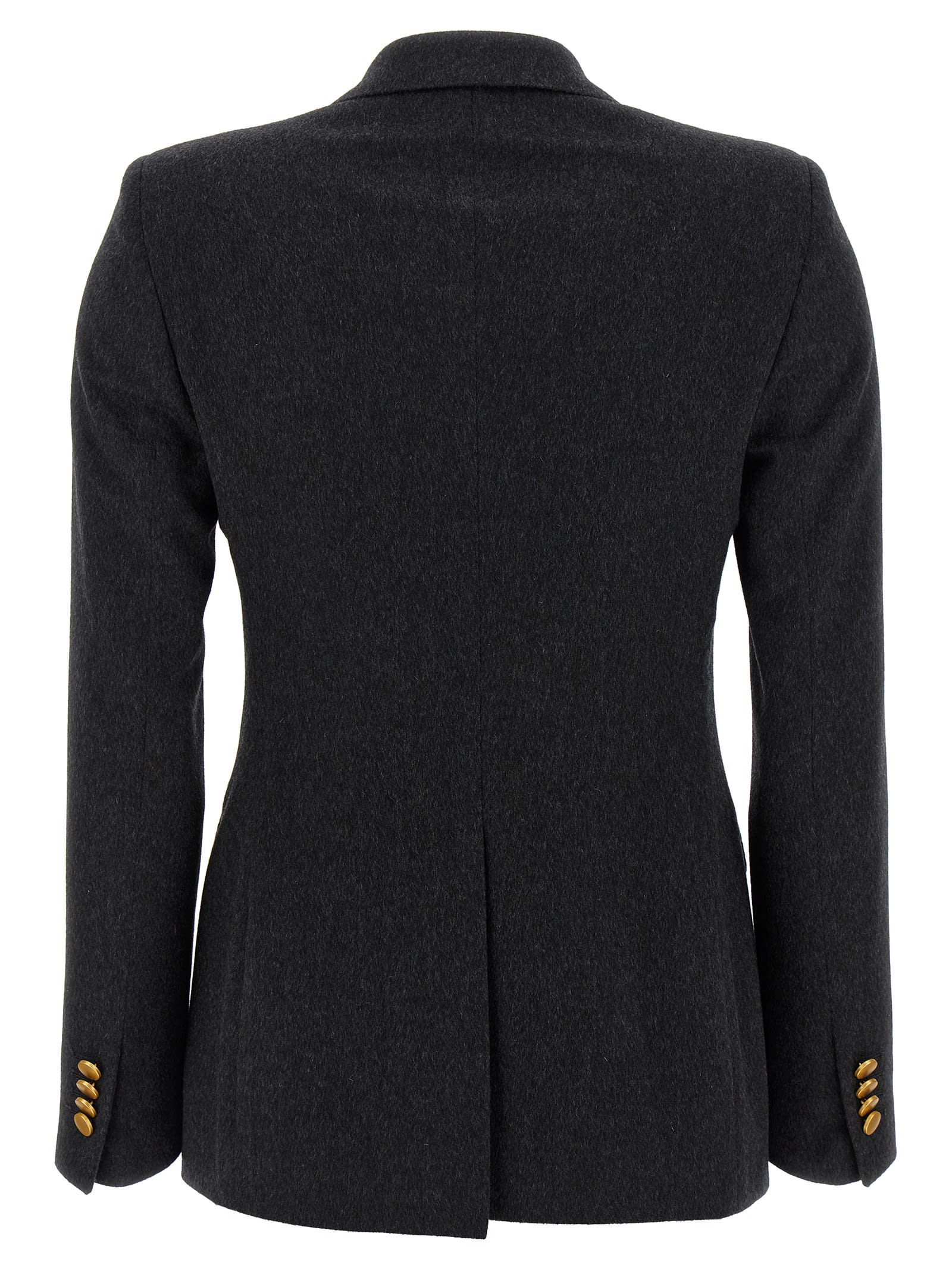 Tagliatore Double-breasted Gold-button Blazer In Black