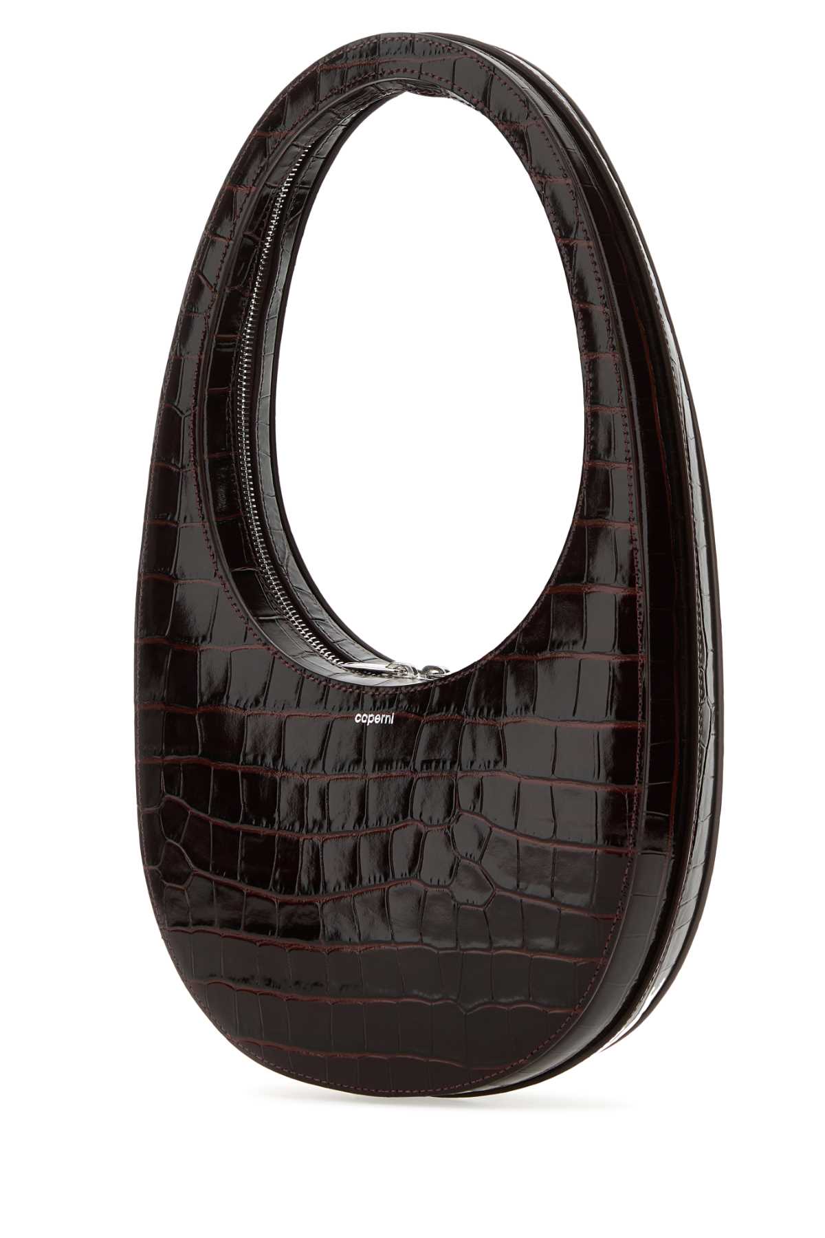 Shop Coperni Chocolate Leather Swipe Handbag In Brown