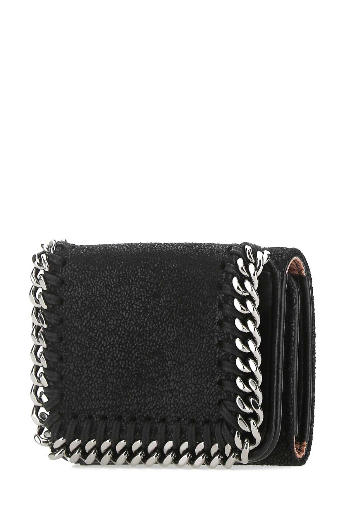 Shop Stella Mccartney Black Shaggy Deer Wallet In 1000