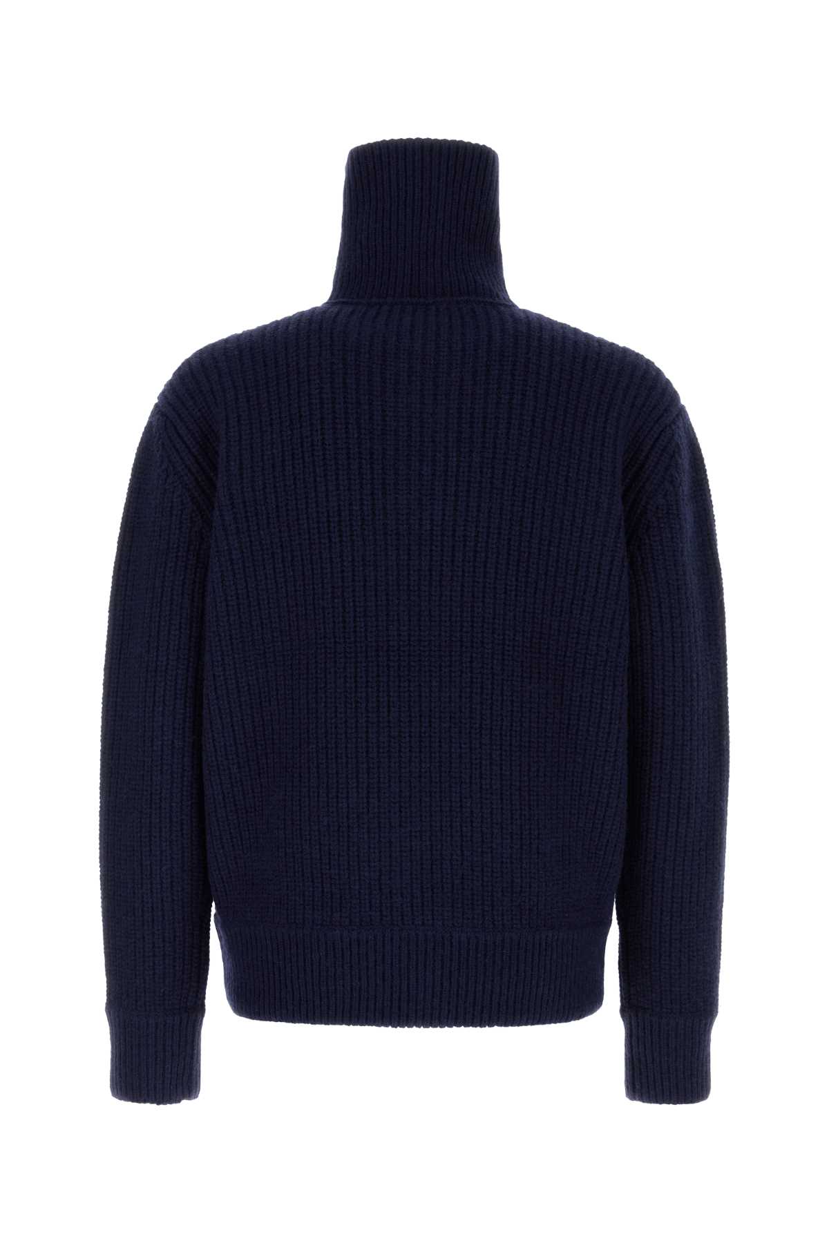 Shop Dries Van Noten Navy Blue Wool Mudra Sweater In Marine