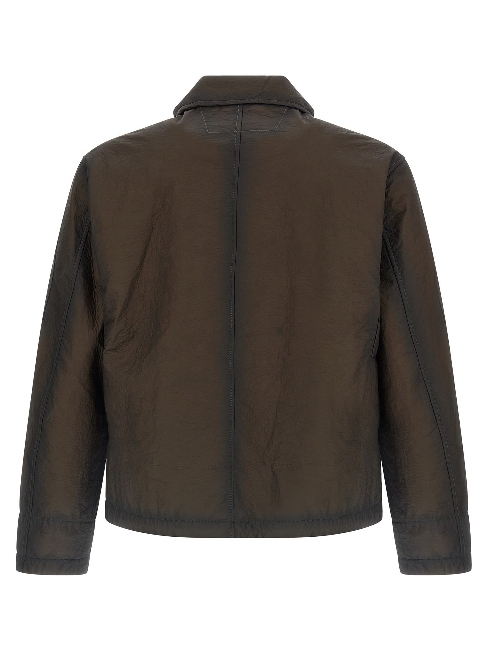 C.p. Company Bi-film Felt Jacket Puffer Jackets Green In Green