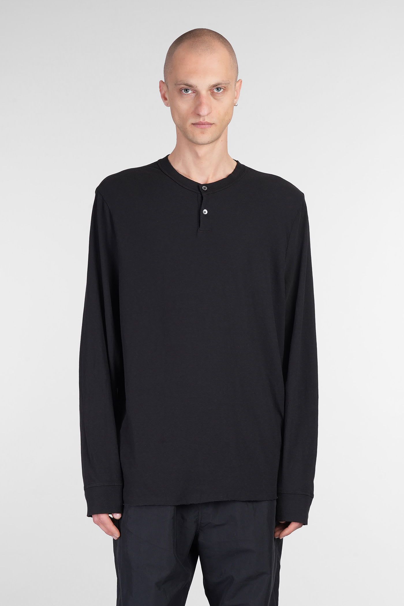 Polo In Black Cotton