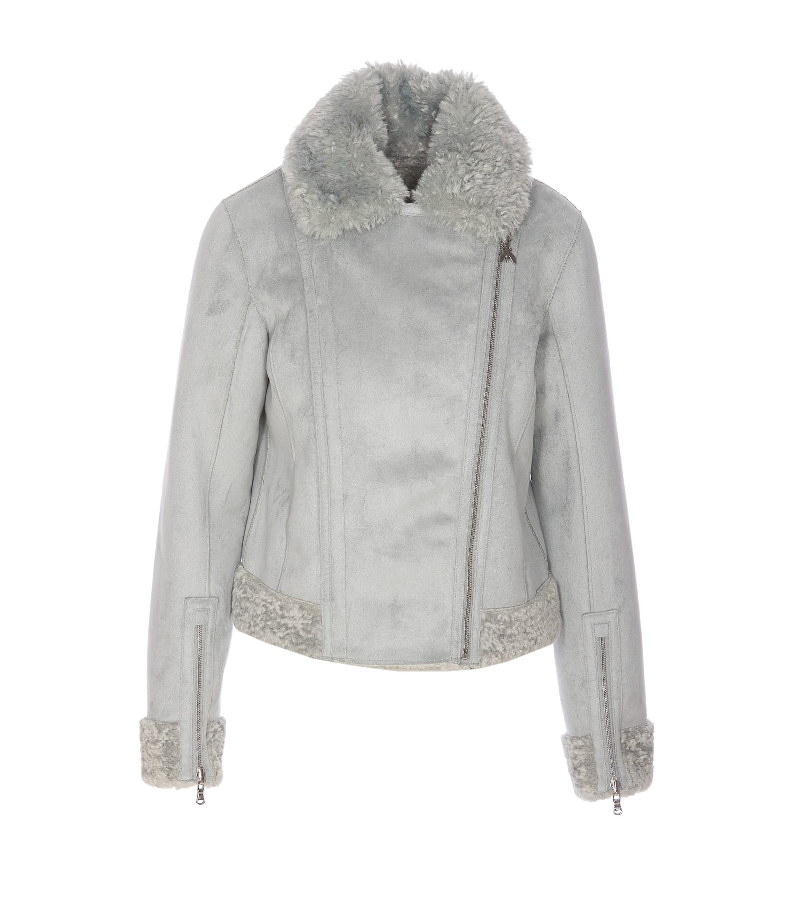 Shop Patrizia Pepe Reversible Jacket In Grey