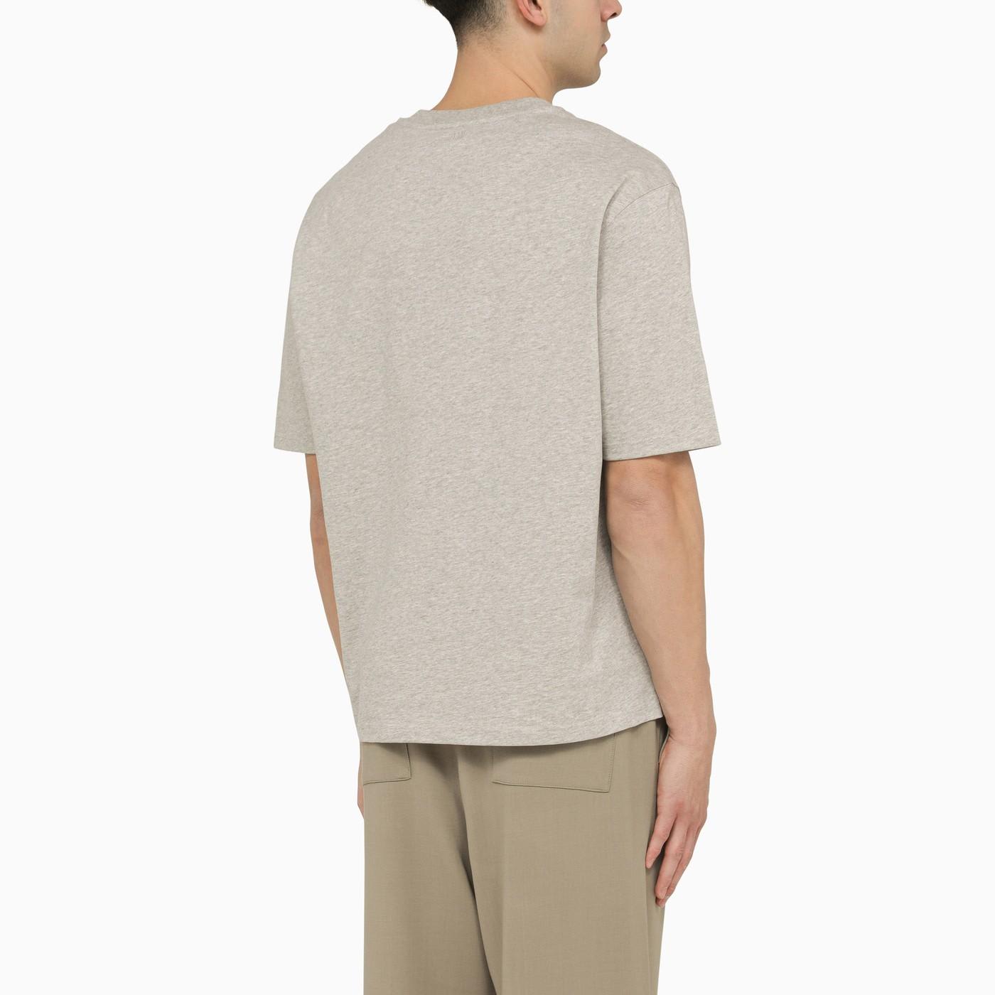 Shop Ami Alexandre Mattiussi Ami De Coeur Ash Grey Oversize T-shirt