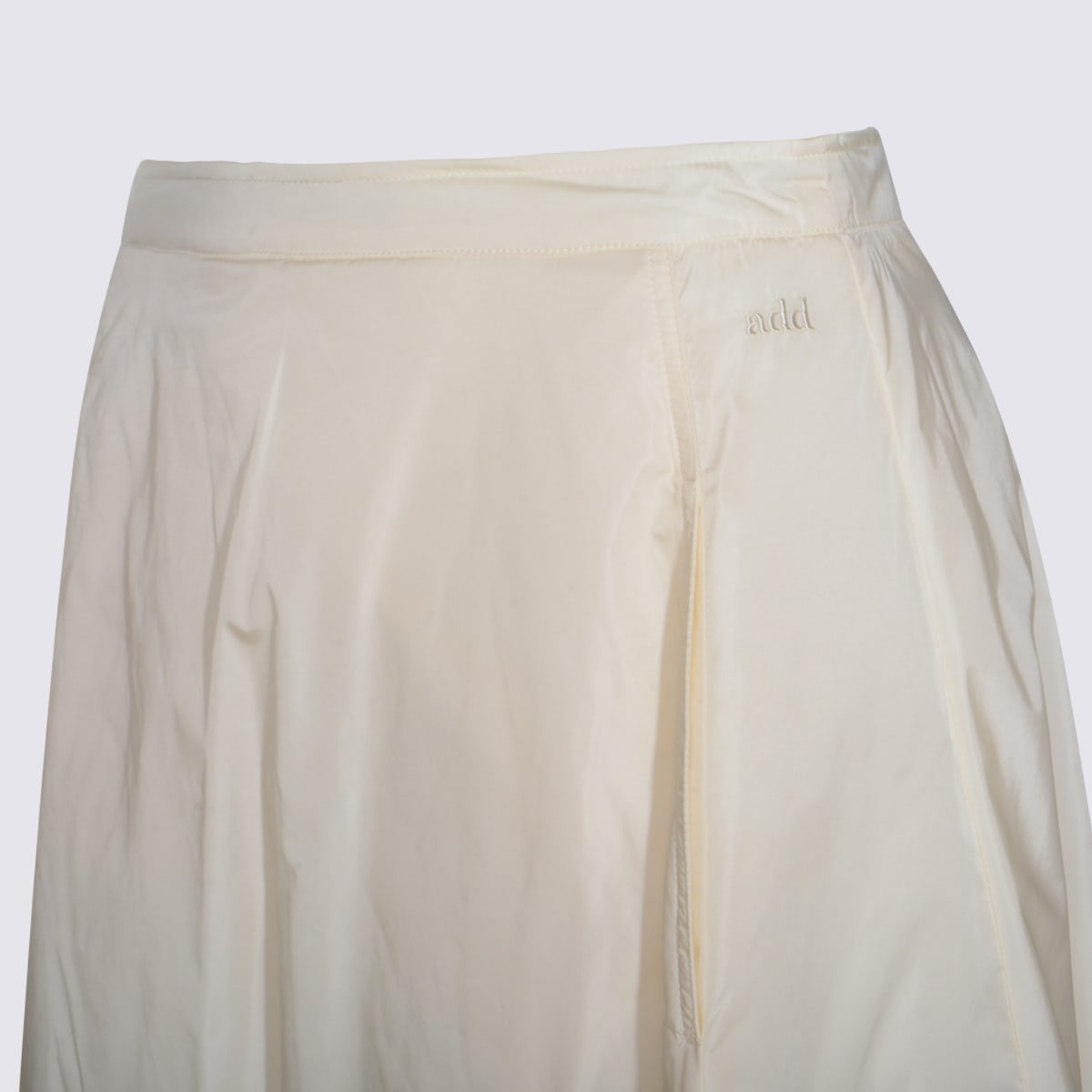 Add Logo-embroidered A-line Skirt In Neutral