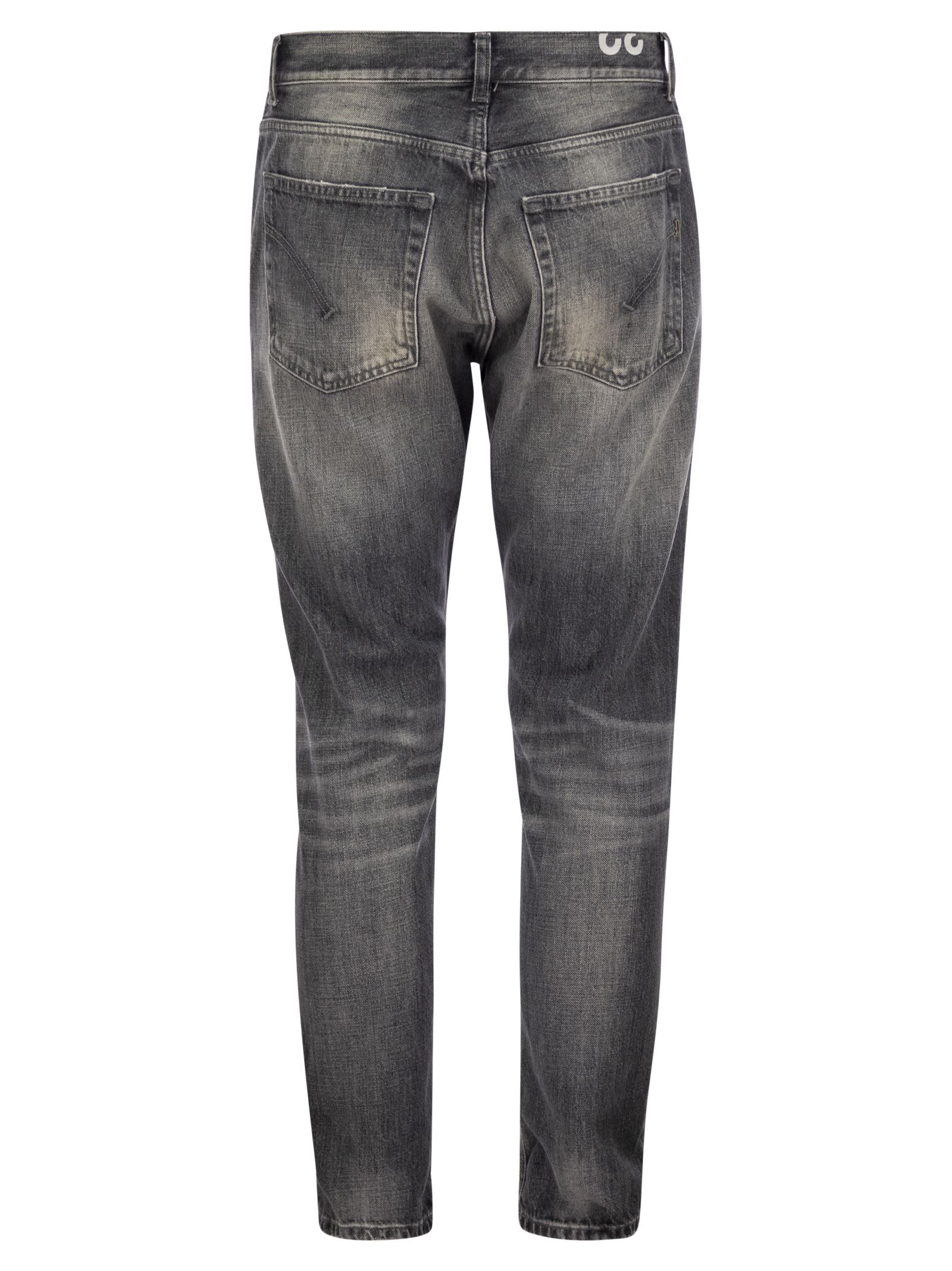 Dondup Pantalone Dian Nero Lavato In Grey