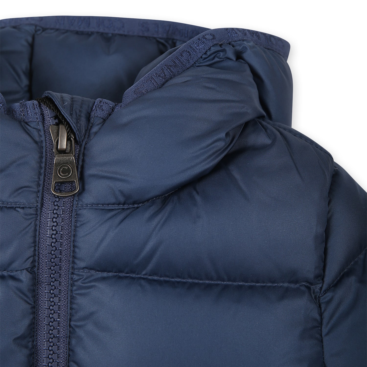 Colmar Blue Down Jacket For Baby Boy With Logo In Blue