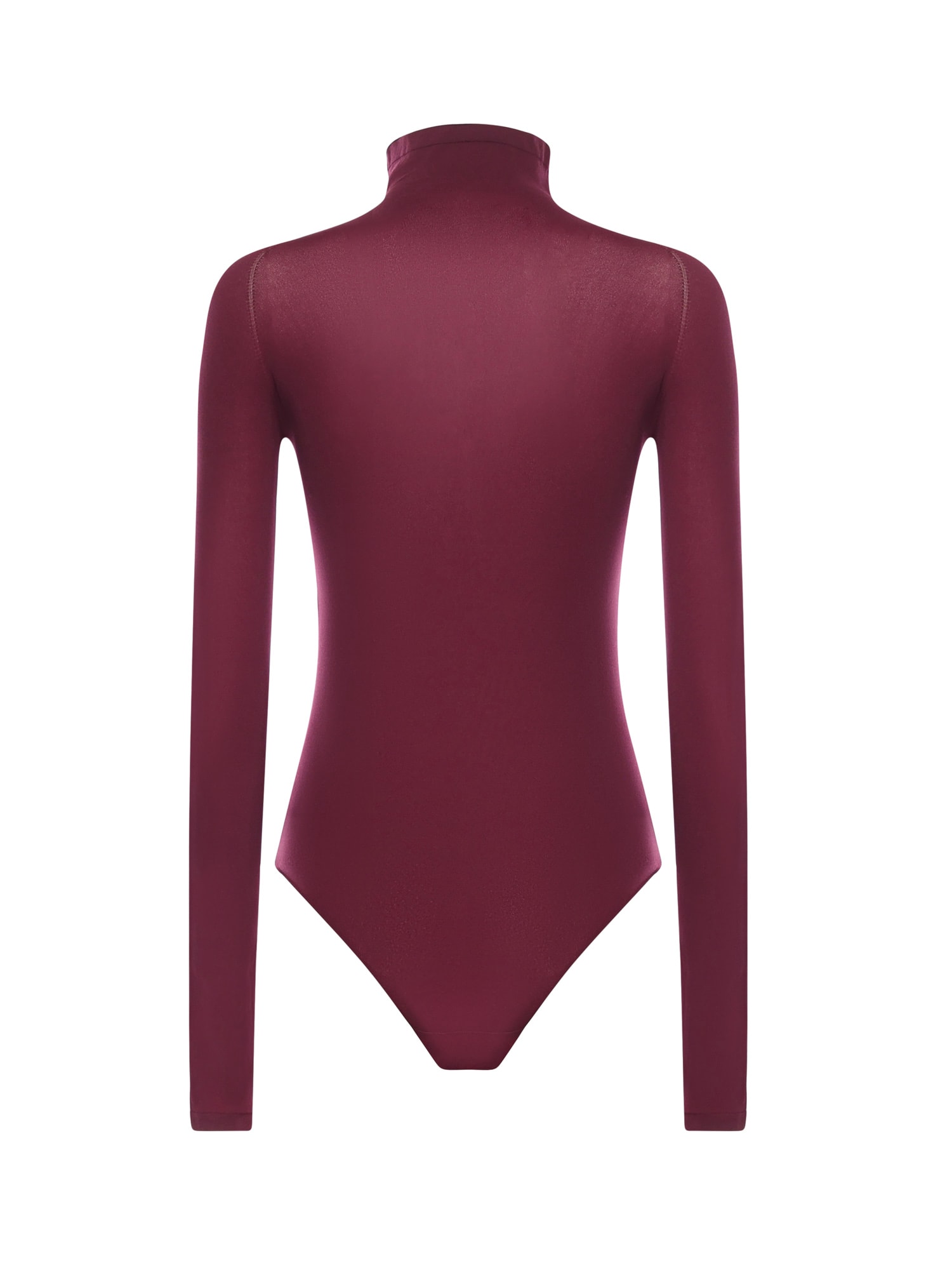 Alaïa High-neck Second Skin Bodysuit In Purple