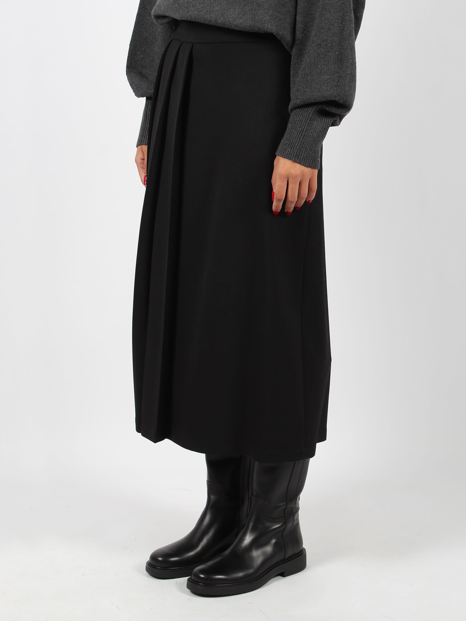 P.a.r.o.s.h Parosh Gonna Midi Pieghe In Nero