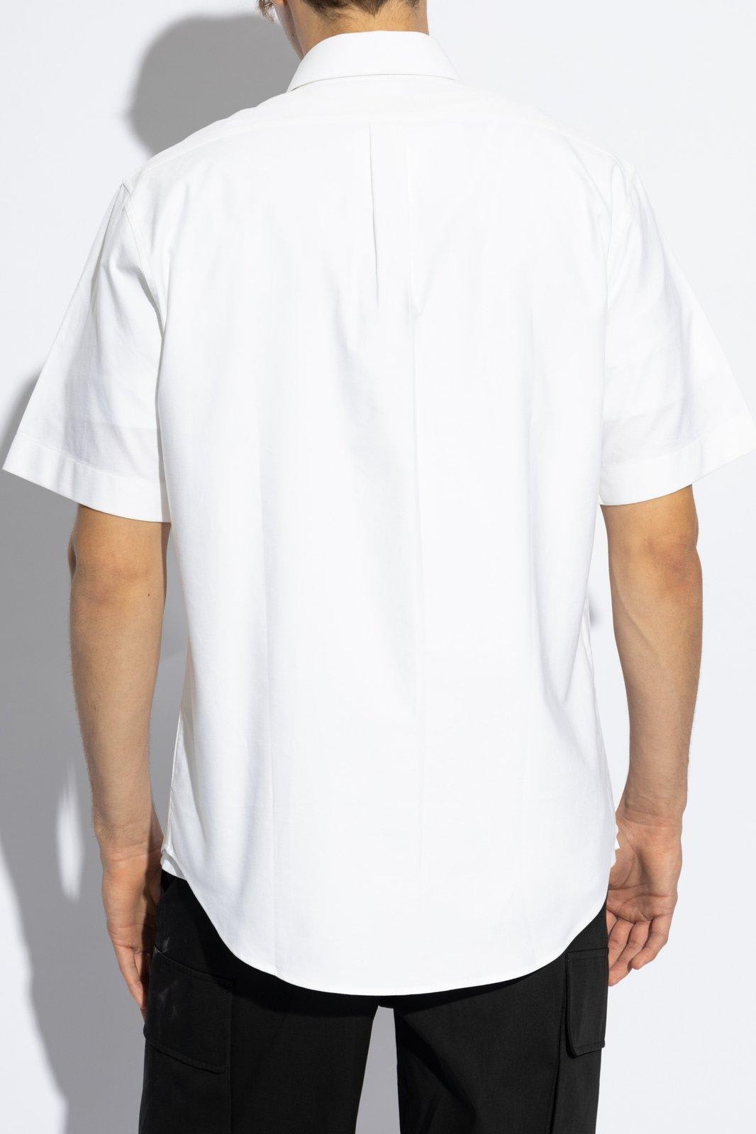 Shop Givenchy Collared Short-sleeve Shirt In White