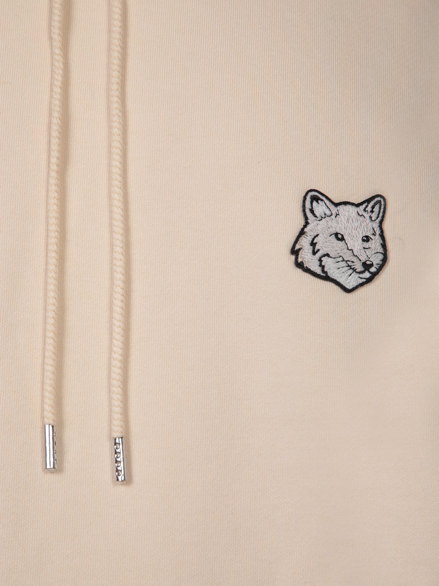 Shop Maison Kitsuné Bold Fox Ivory Hoodie In White