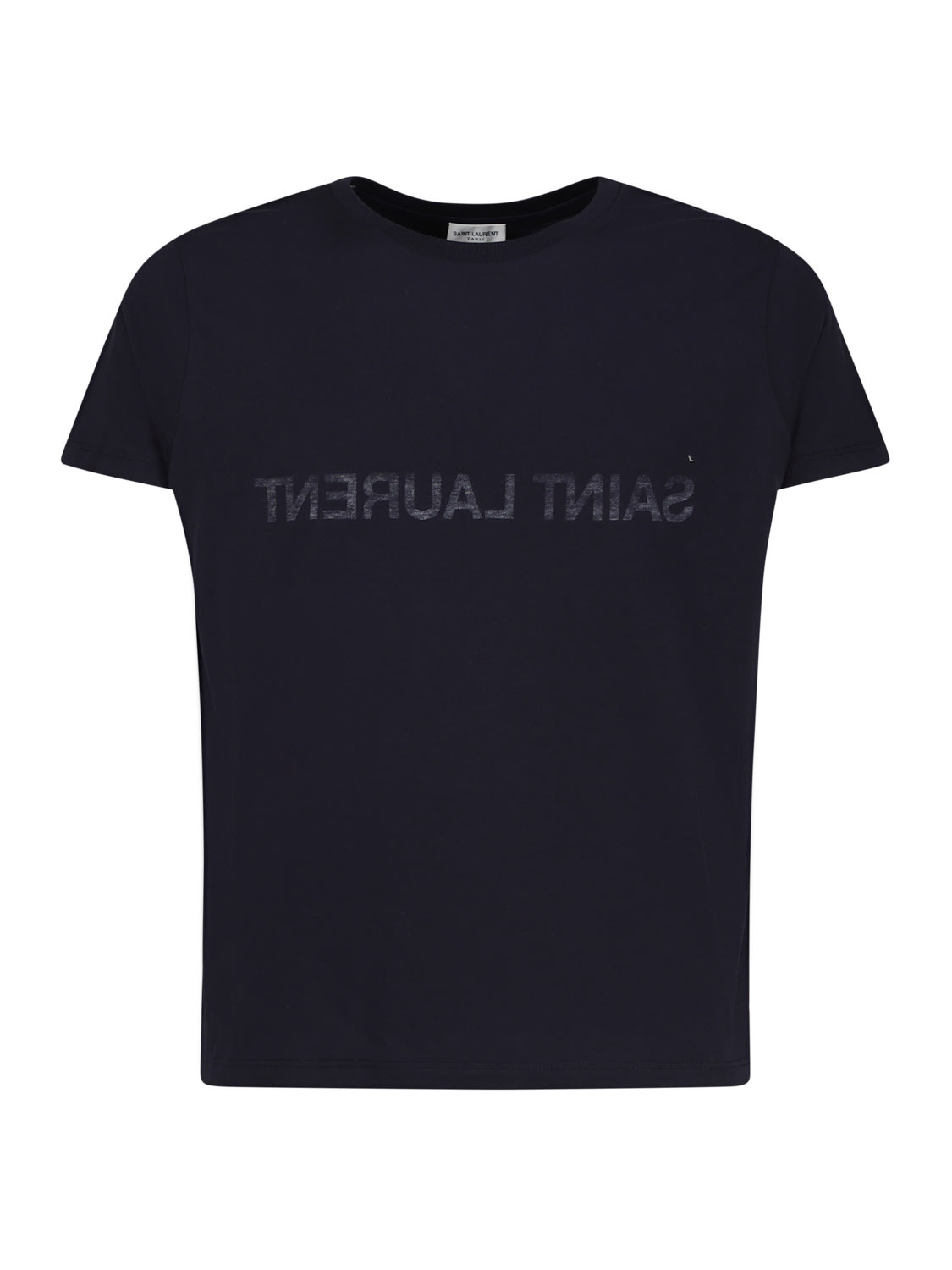 Saint Laurent Reverse T-shirt In Cotton In Navy