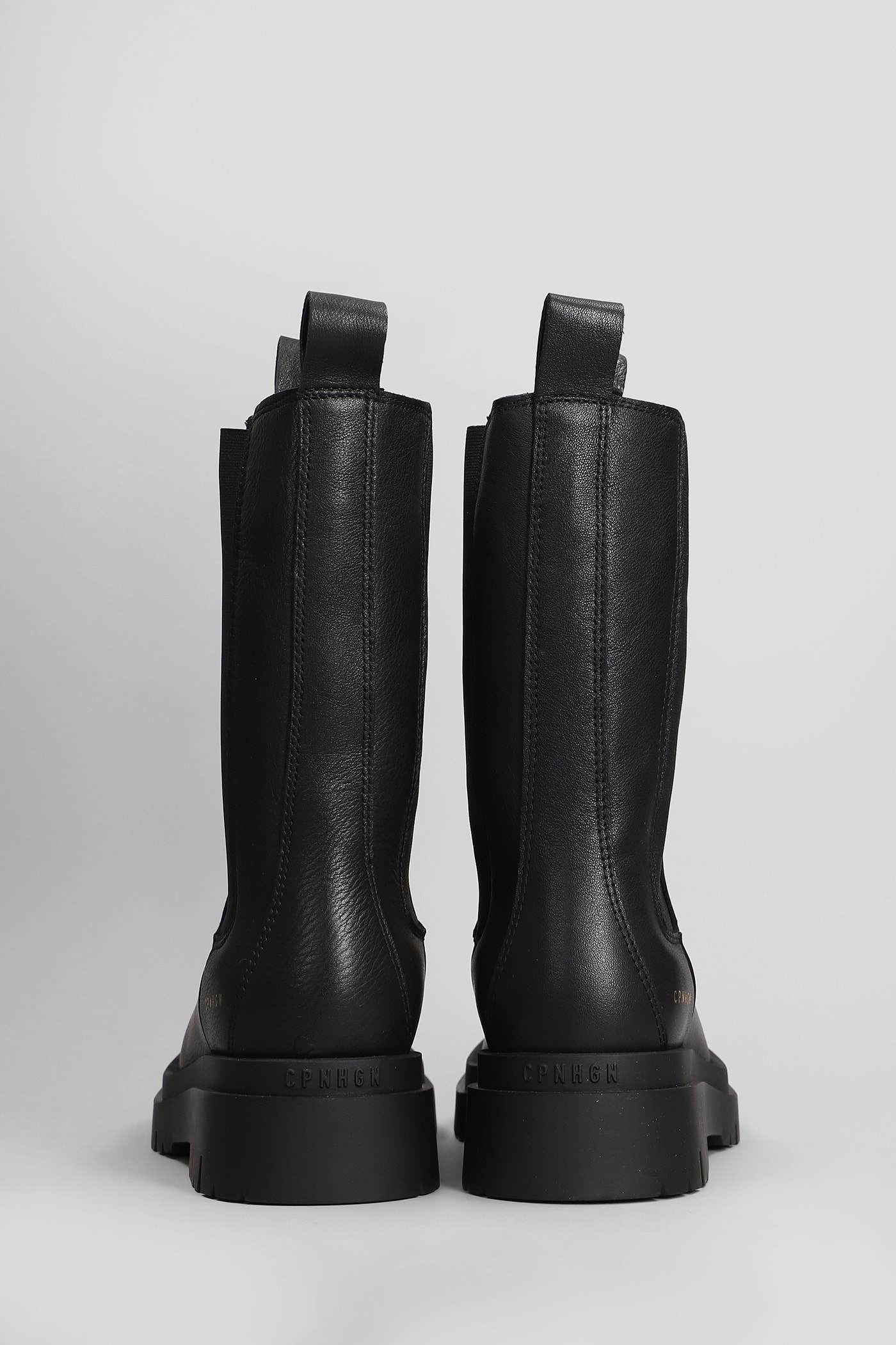 Shop Copenhagen Cph 1000 Combat Boots In Black Leather