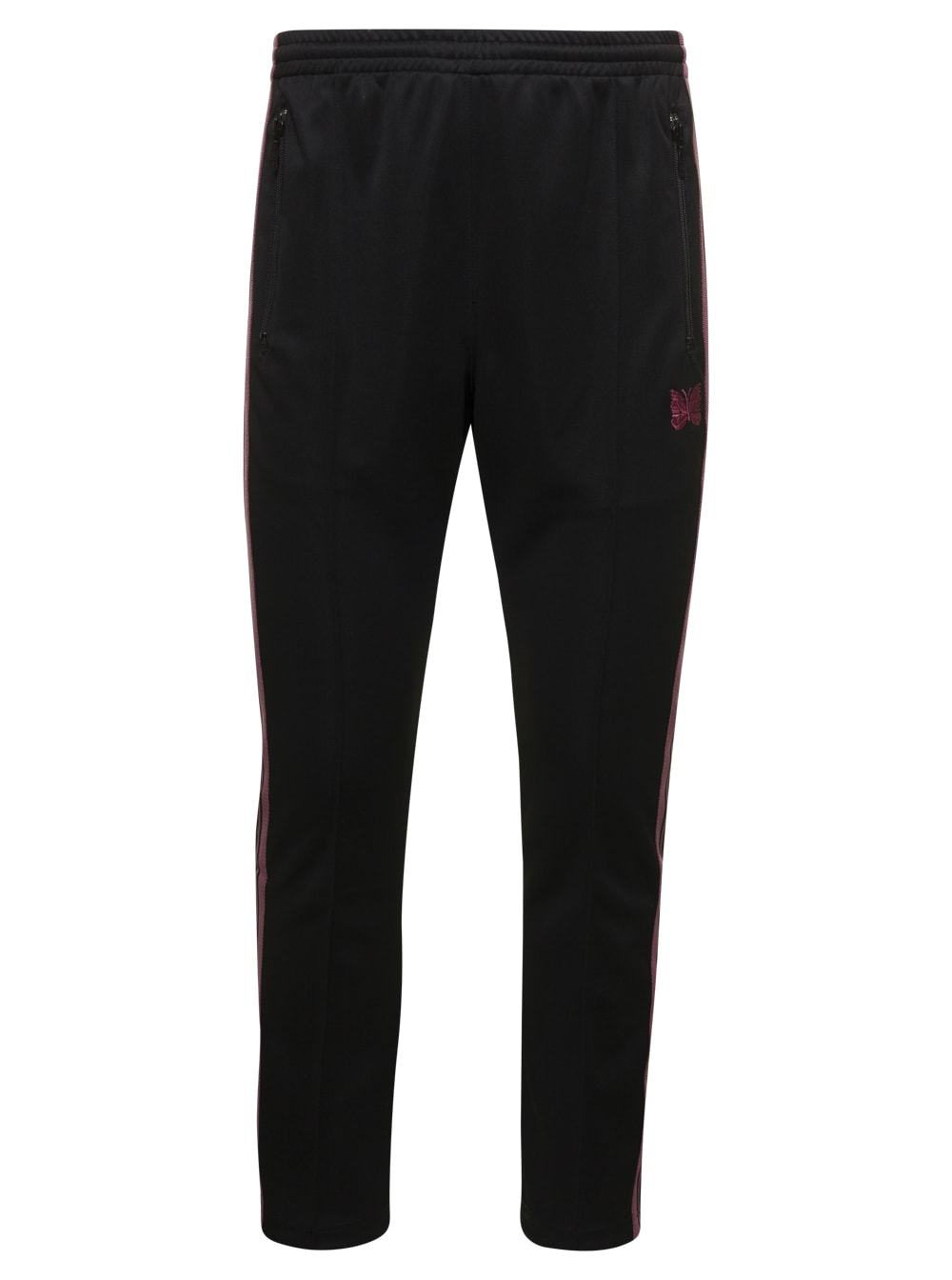 Needles Black Track Pants With Side Stripes Detailing Man Needles