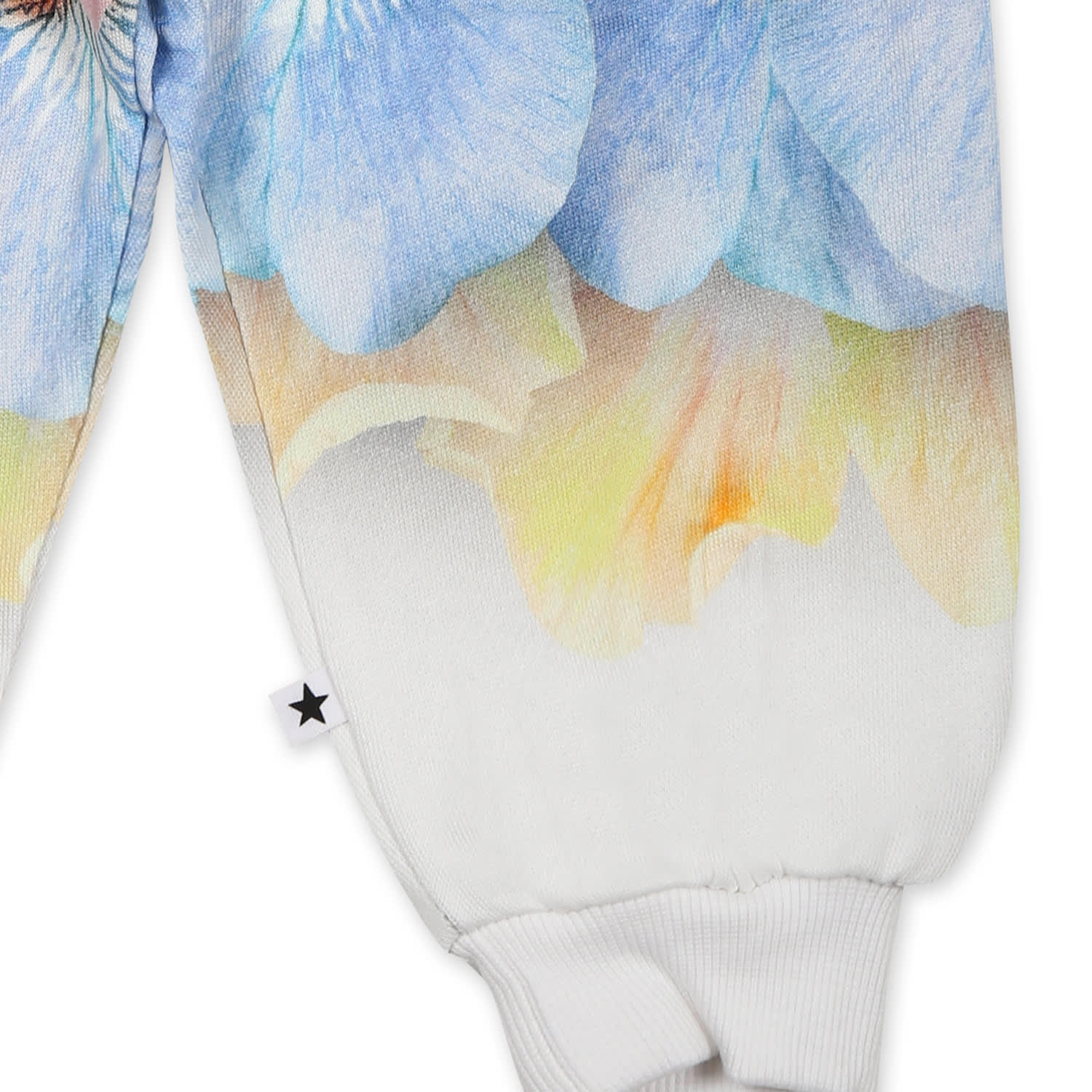 Molo Multicolor Trousers For Baby Girl With Petal Print In Multicolor