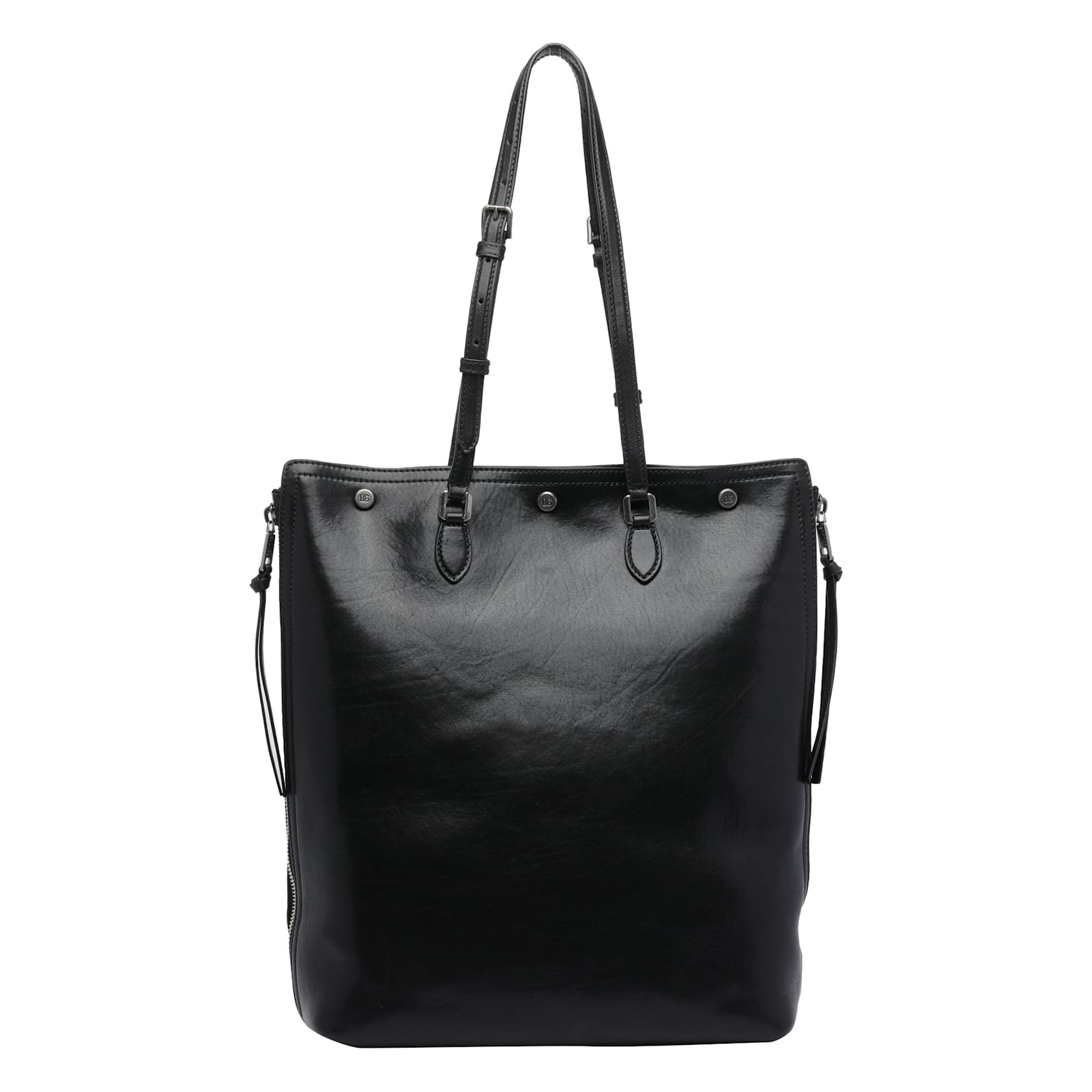 Dolce & Gabbana Versatile Leather Tote Bag With Adjustable Straps