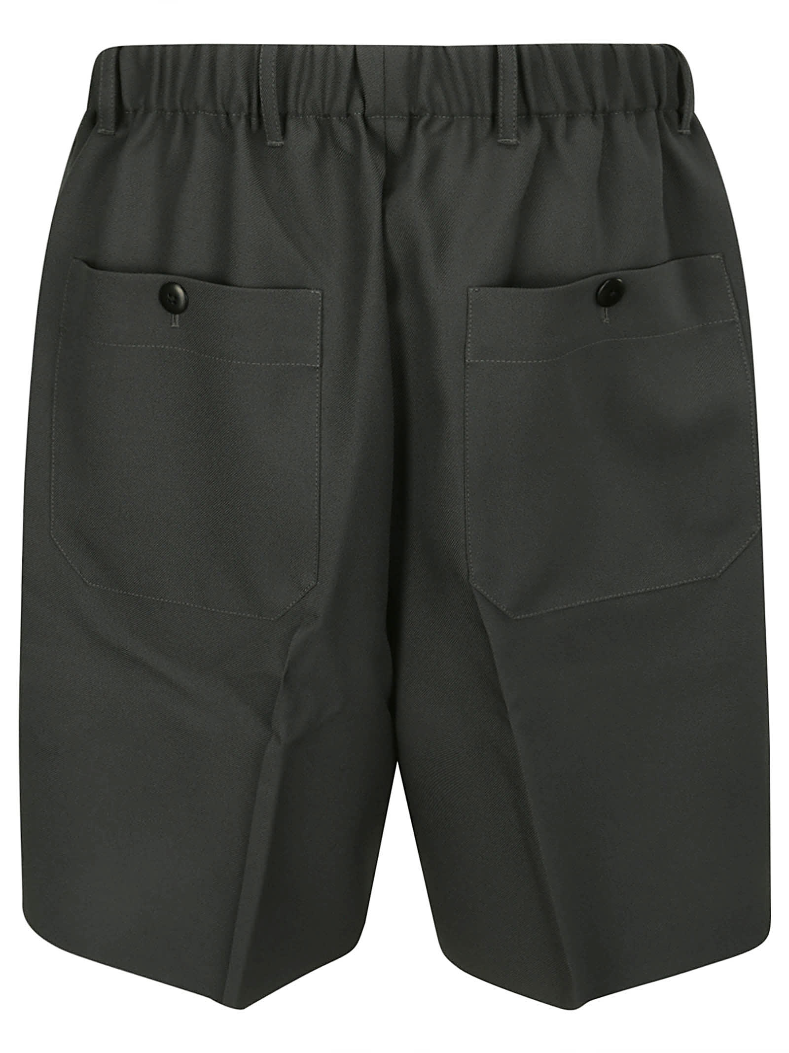 Shop Random Identities Worker Low Crotch Short Trousers In Grey
