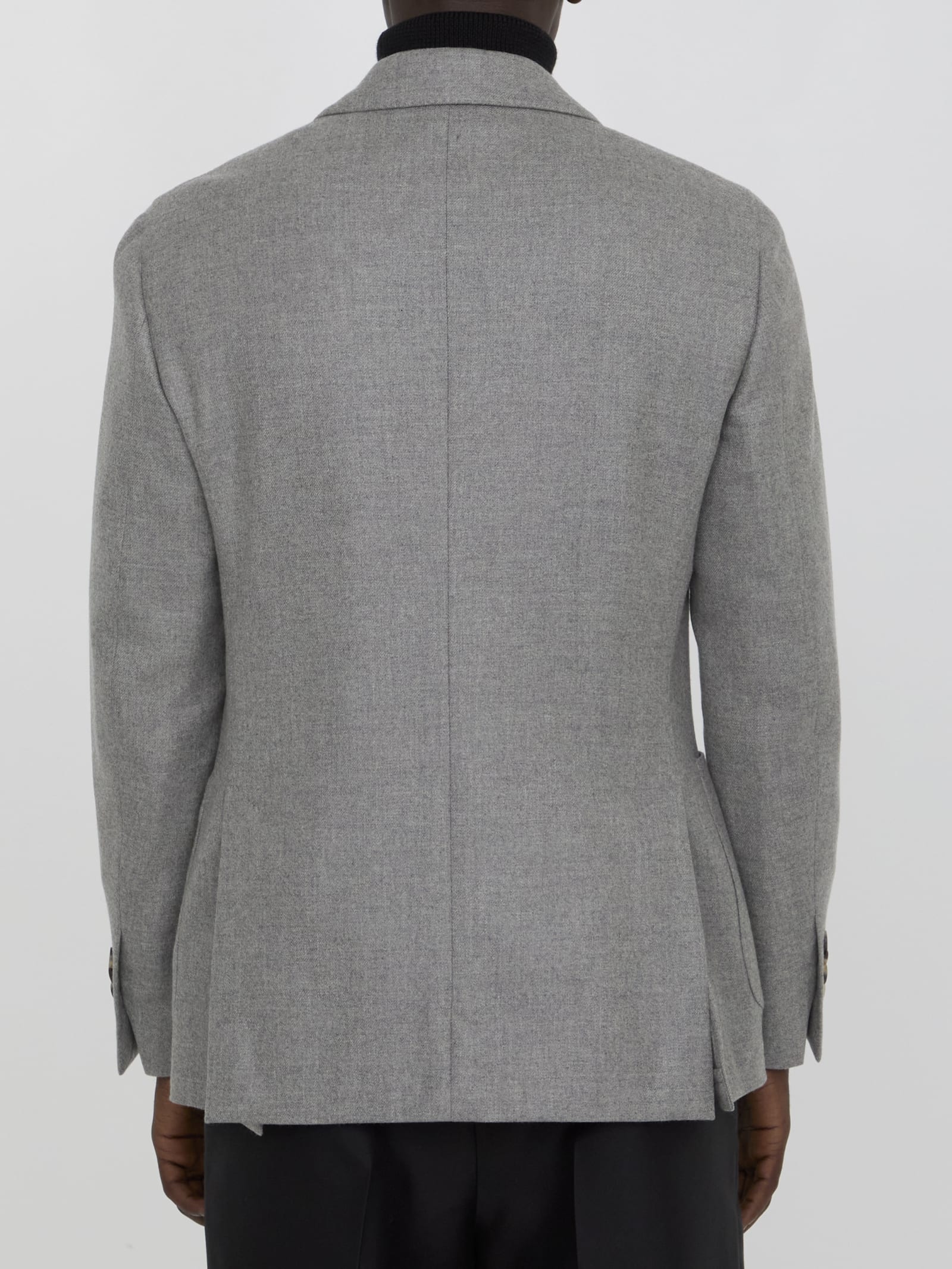 Shop Lardini Cashmere Jacket In Grey