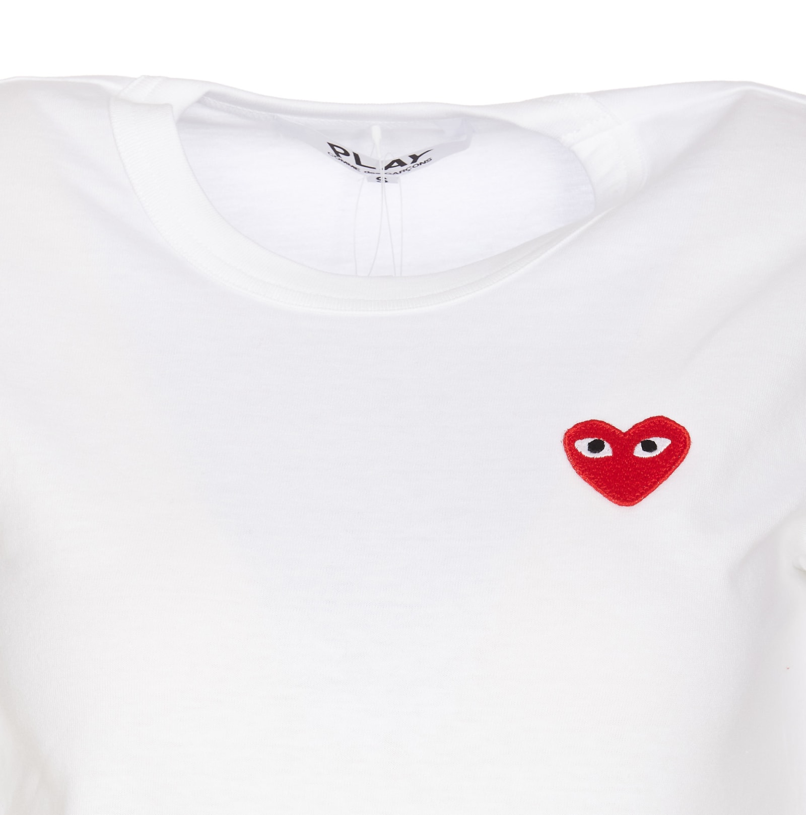 Shop Comme Des Garçons Heart Logo T-shirt In White