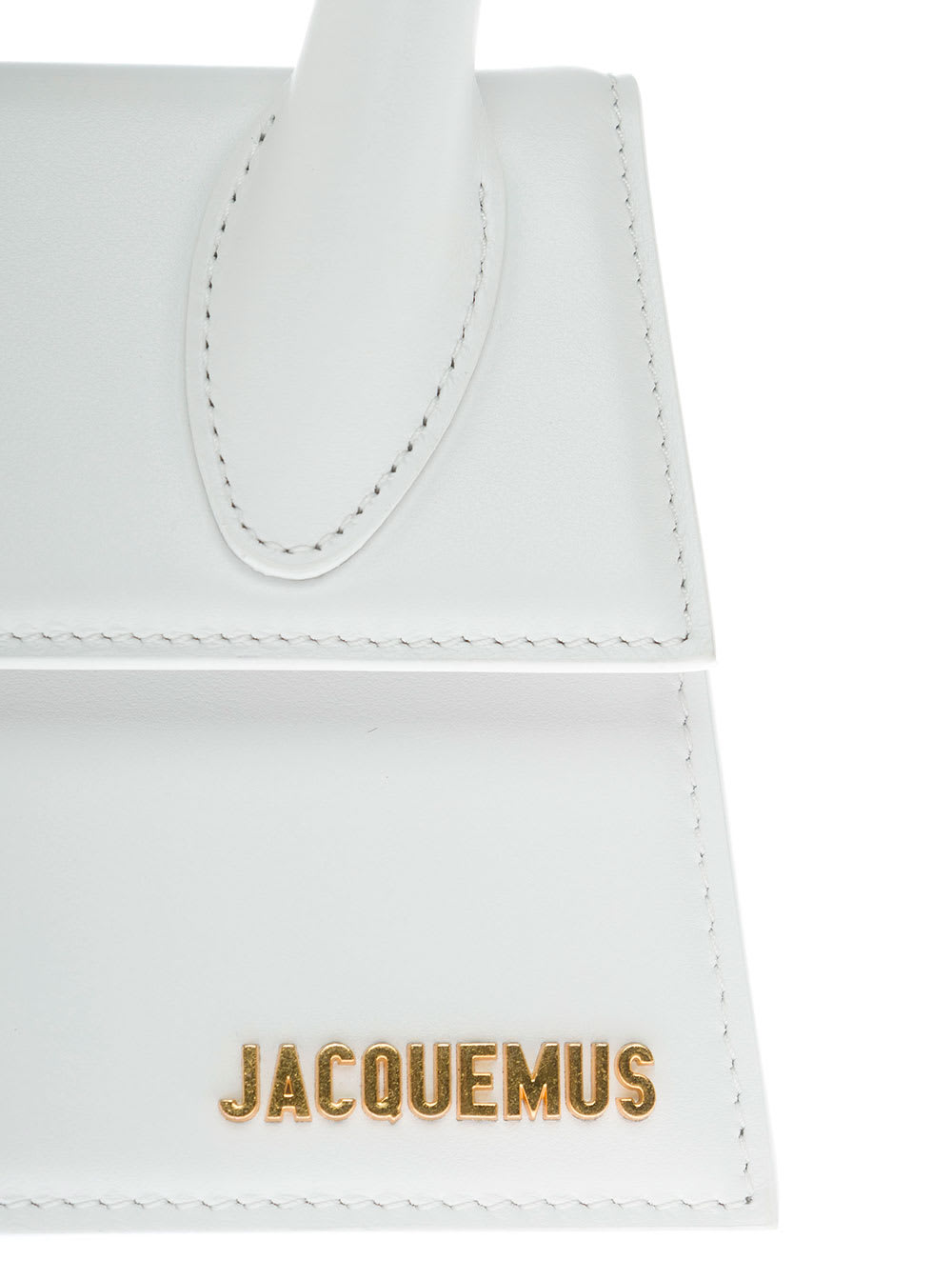 Shop Jacquemus Le Chiquito Moyen White Handbag In Leather Woman