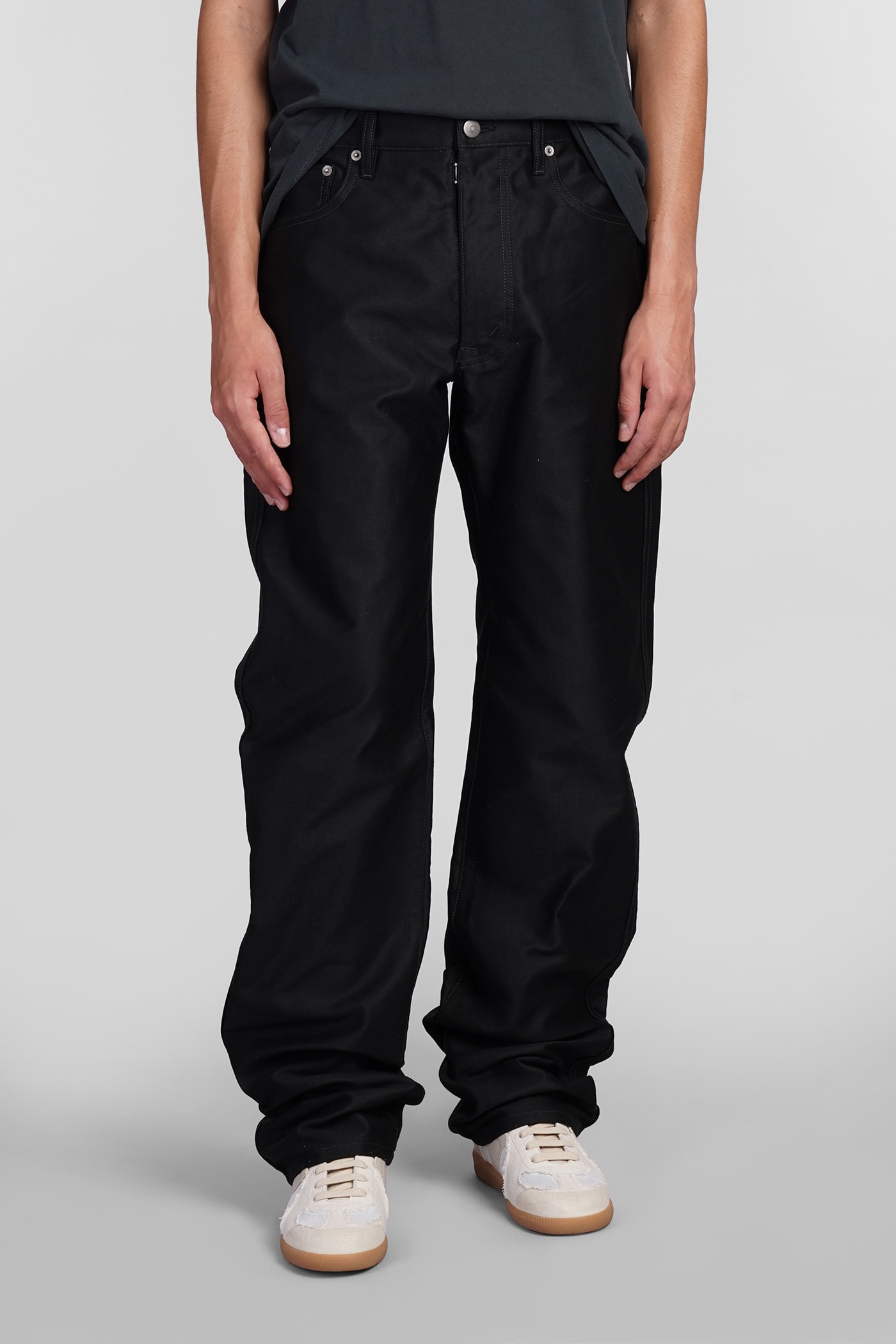 Shop Maison Margiela Pants In Black Cotton